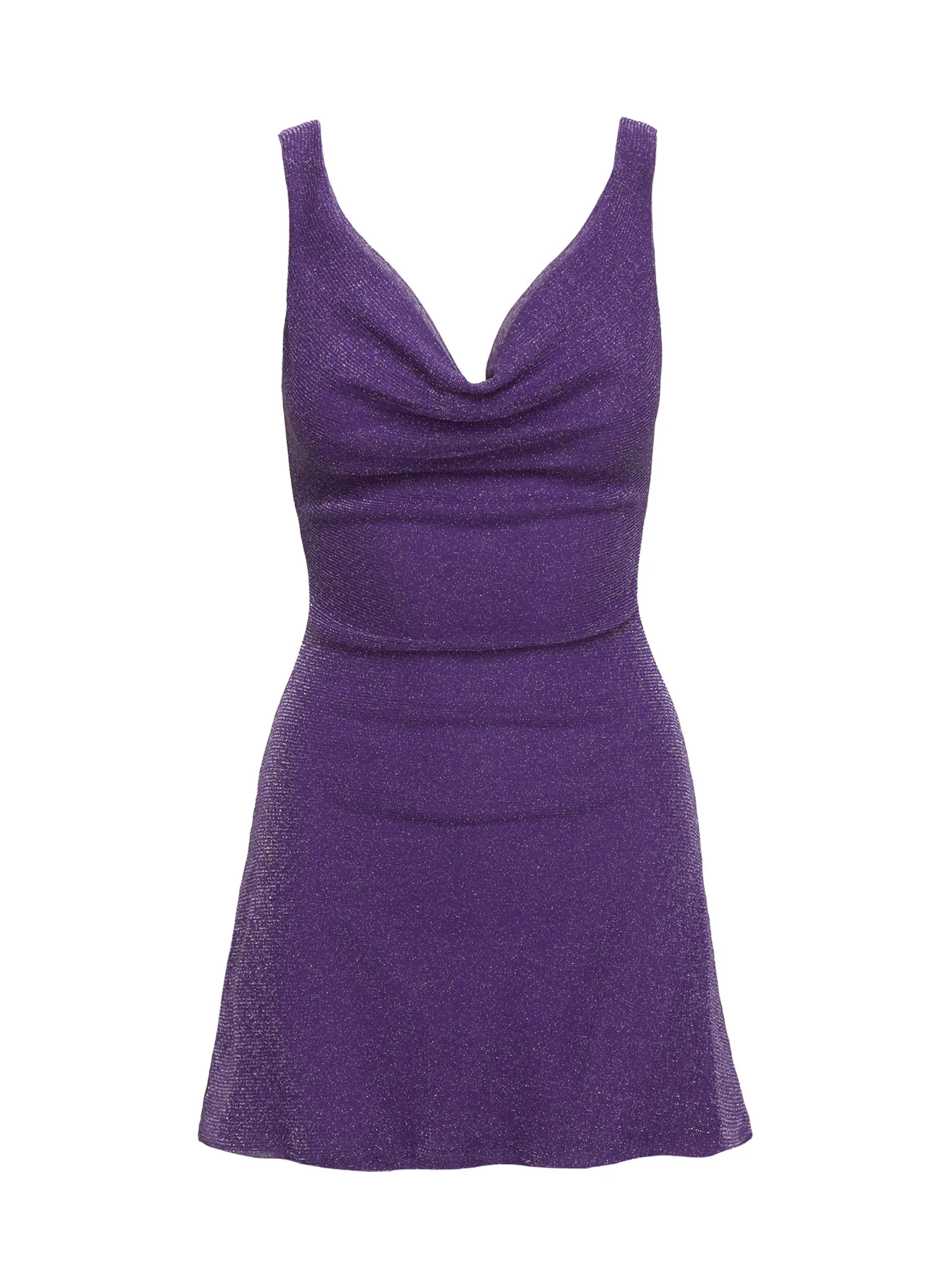 Romani Mini Dress Purple Glitter