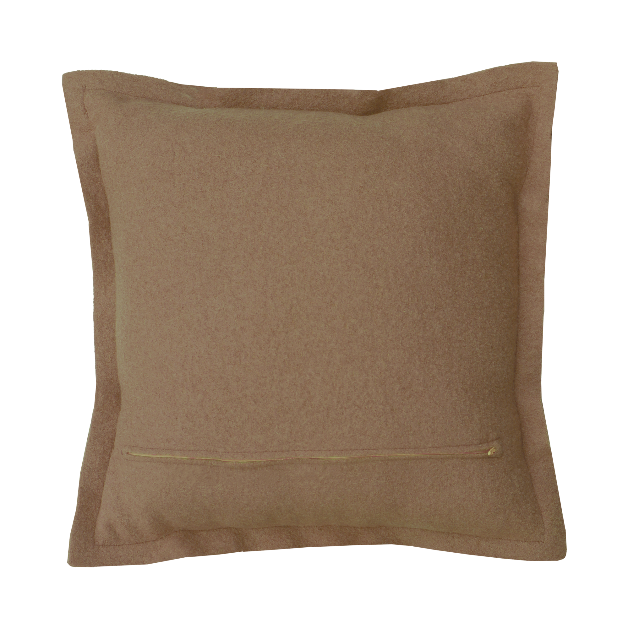 Sierkussen boiled wool camel 53x53 cm