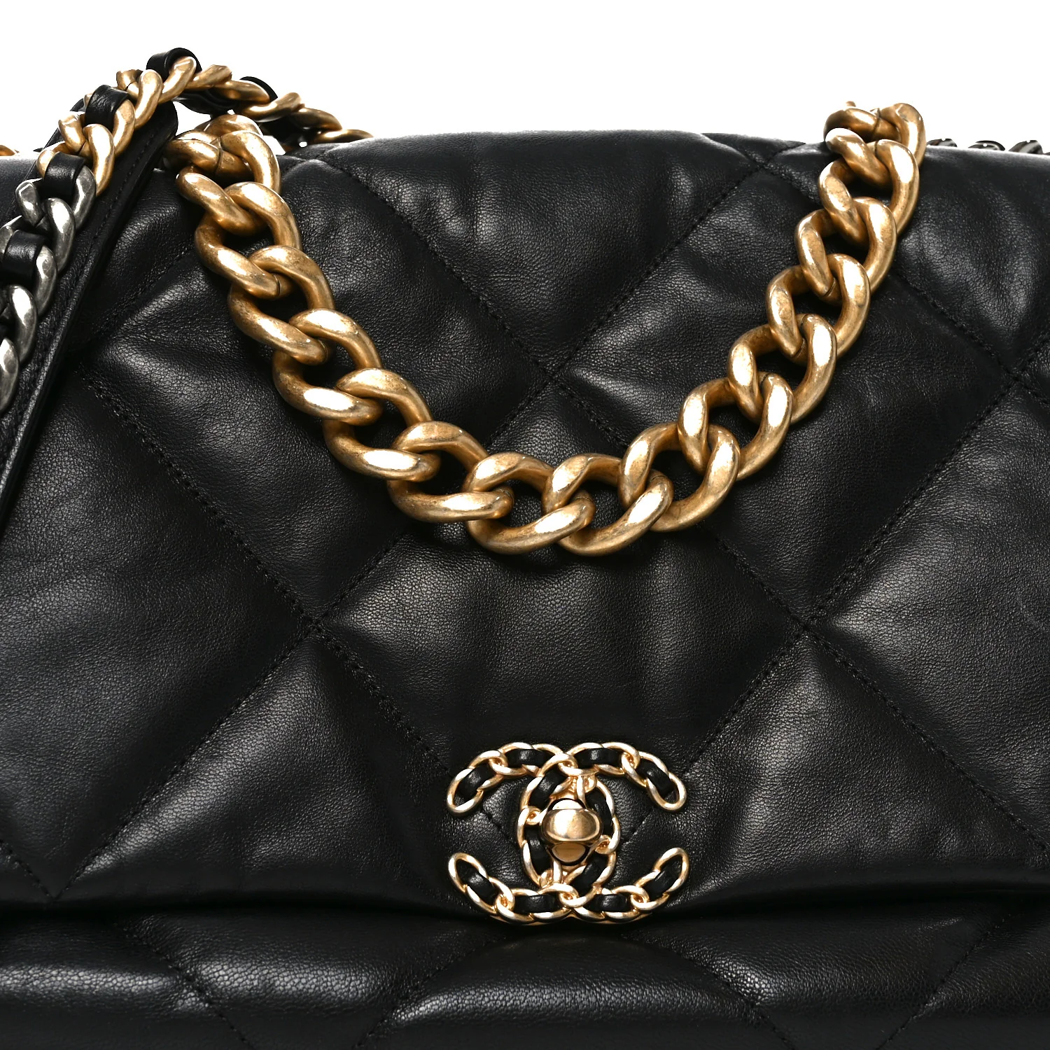 Goatskin Quilted Maxi Chanel 19 Flap Black - Top Club
