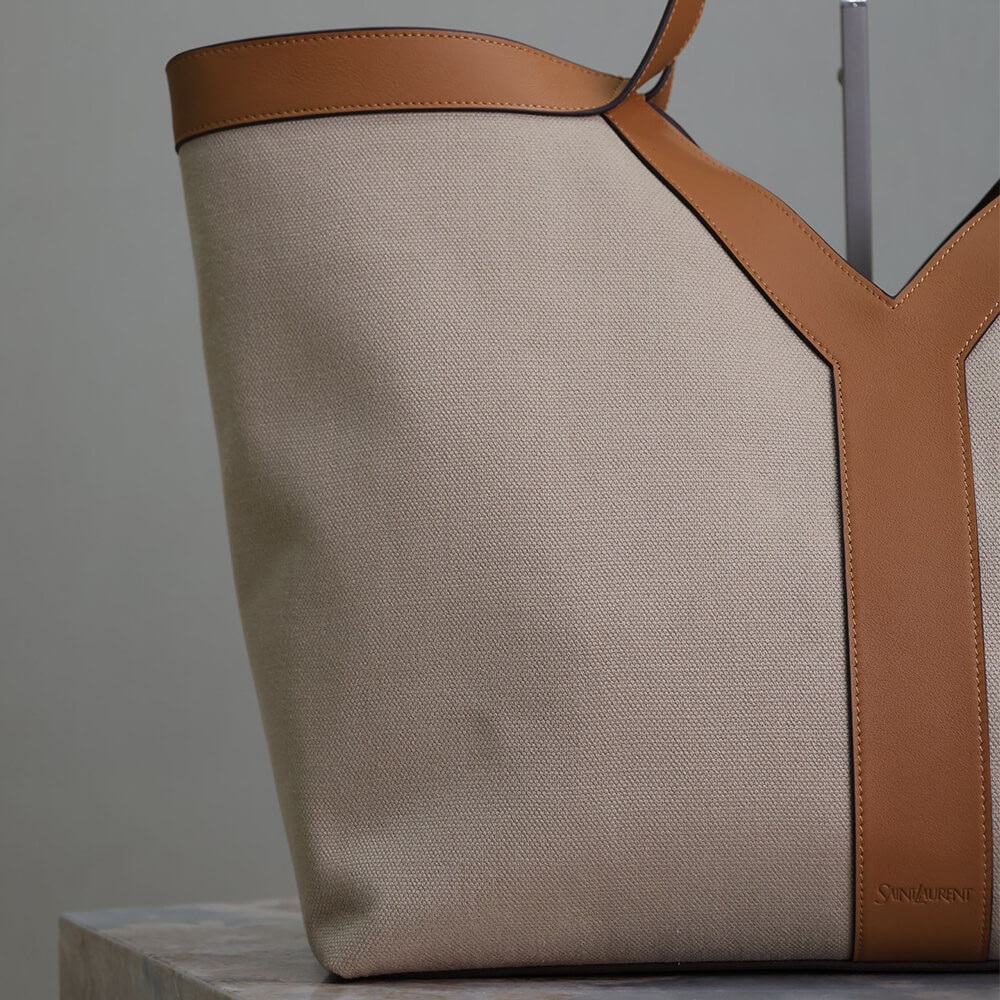 YSL Y TOTE IN CANVAS AND LEATHER(HIGH-END GRADE) - Top Club
