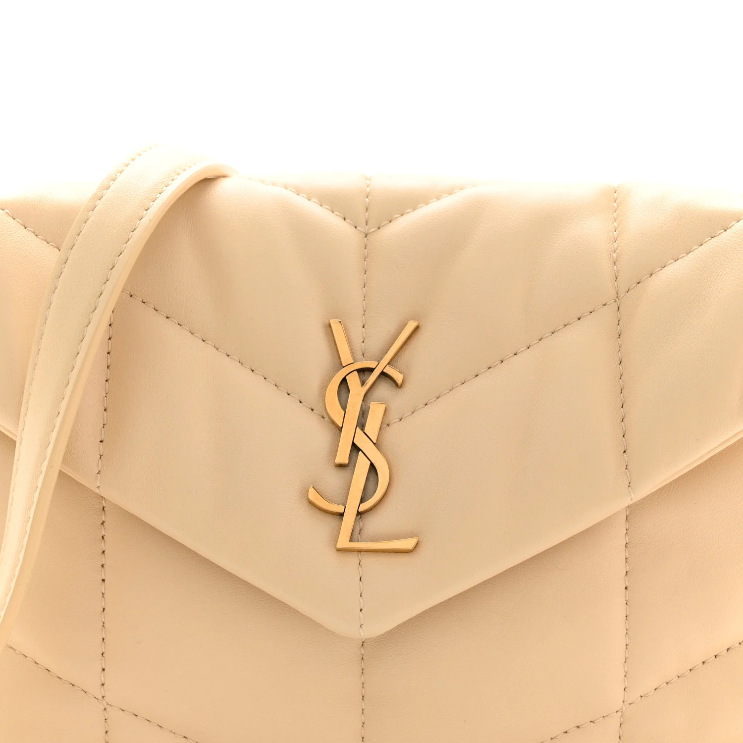 Lambskin Quilted Toy Loulou Puffer Monogram Chain Satchel Jaune Pale - Top Club