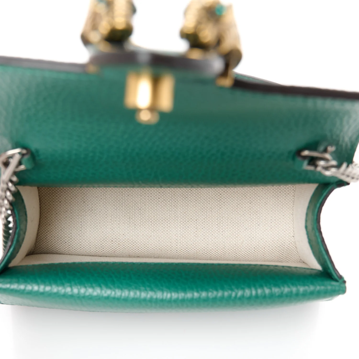 Dollar Calfskin Crystal Mini Dionysus Top Handle Bag Emerald - Top Club