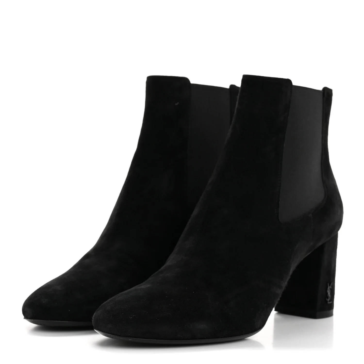 Suede Loulou Pin Booties 36 Black - Top Club