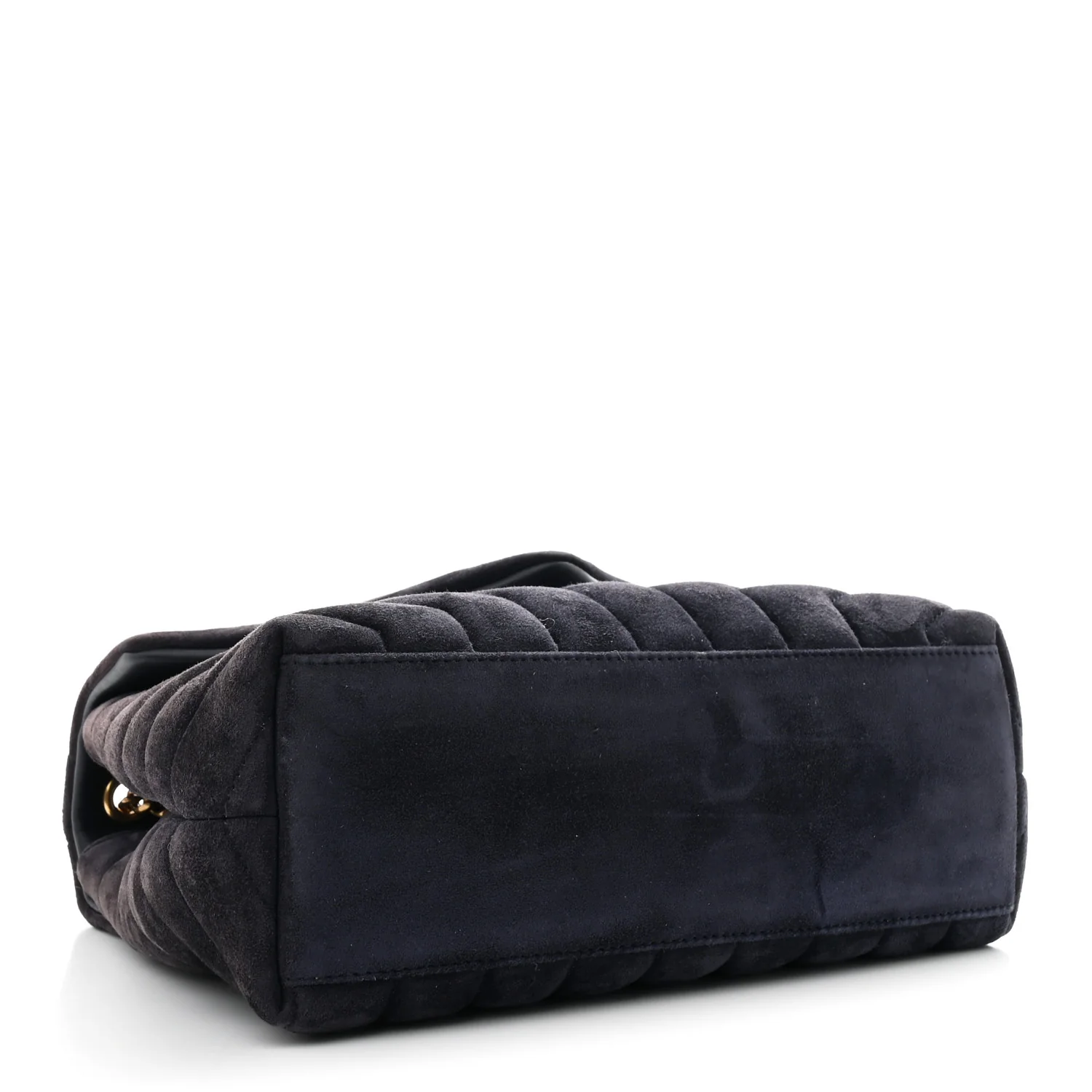 Suede Calfskin Y Quilted Monogram Small Loulou Chain Satchel Deep Marine - Top Club