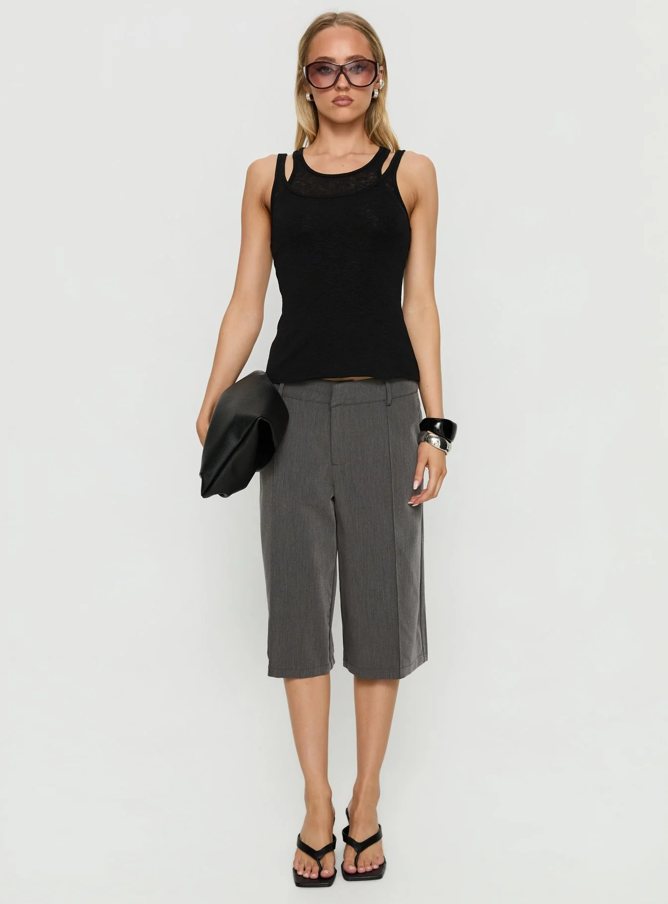 Ceyla Layered Tank Top Black