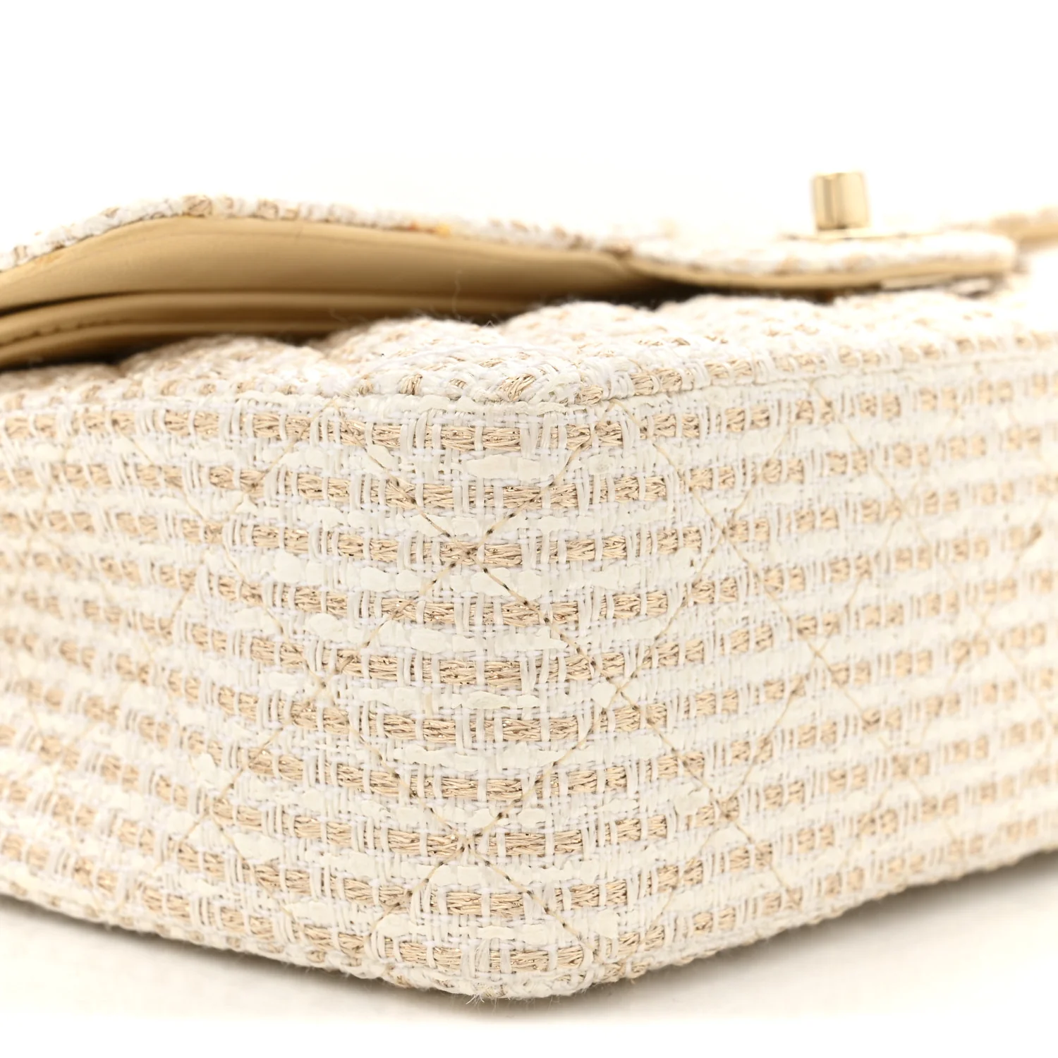 Tweed Medium Double Flap White - Top Club