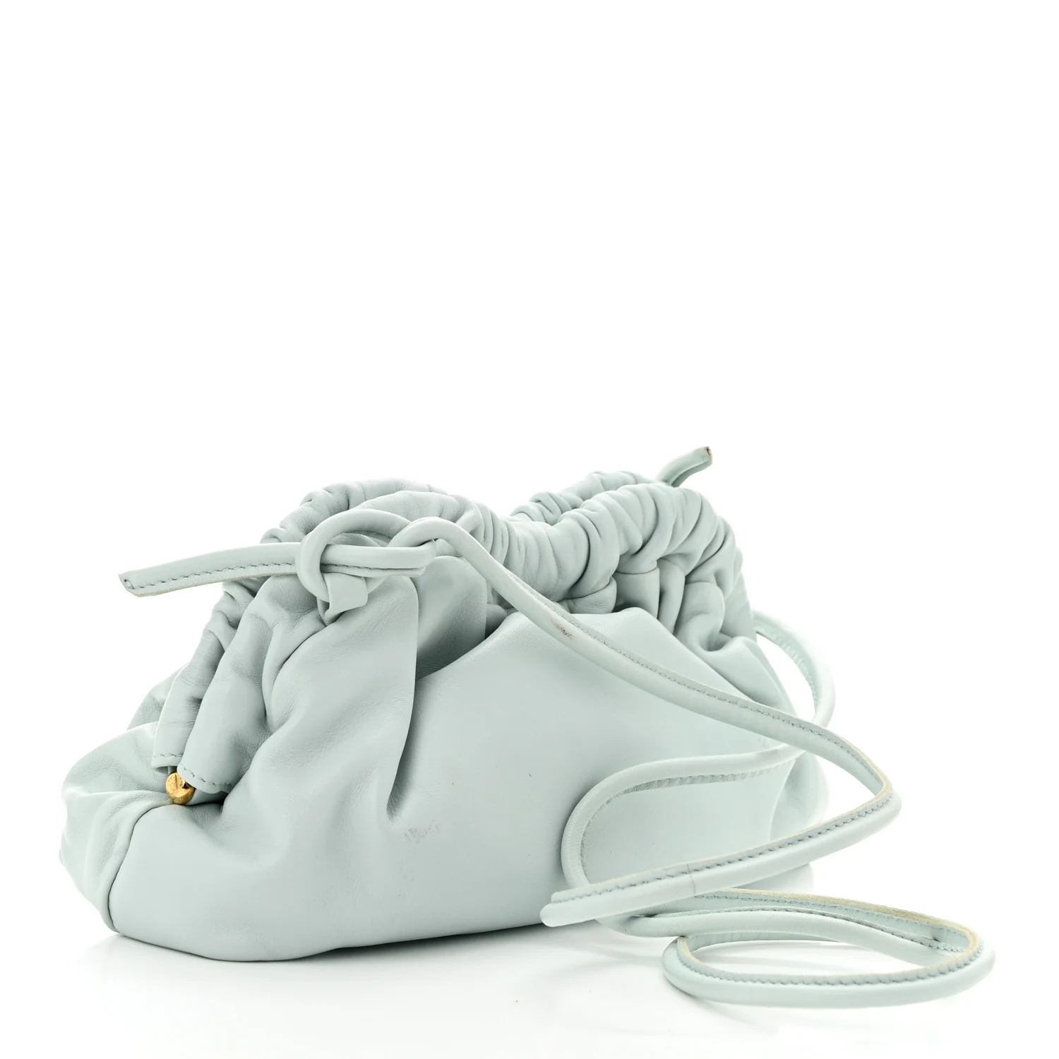 Lambskin Mini Cloud Clutch Seafoam - Top Club