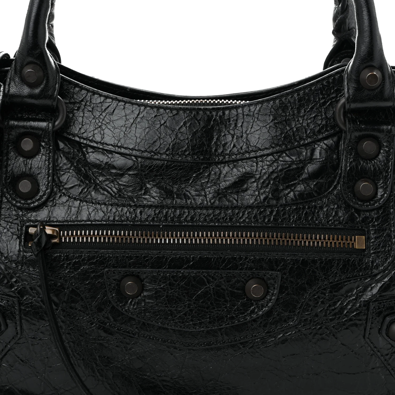 Agneau Arena Classic Hardware Le City First Bag Black - Top Club