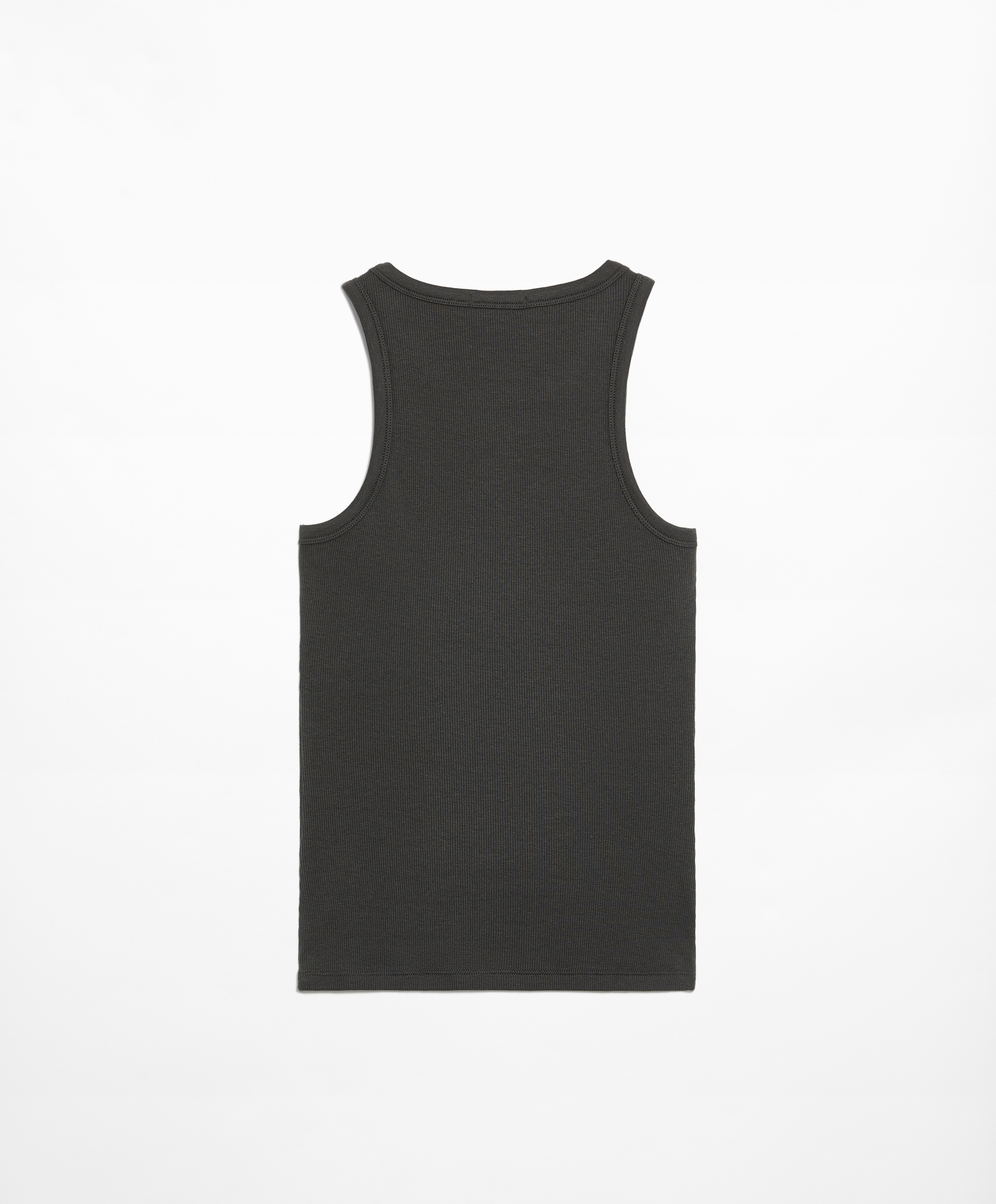 OYSHO Rib vest top with cotton and modal