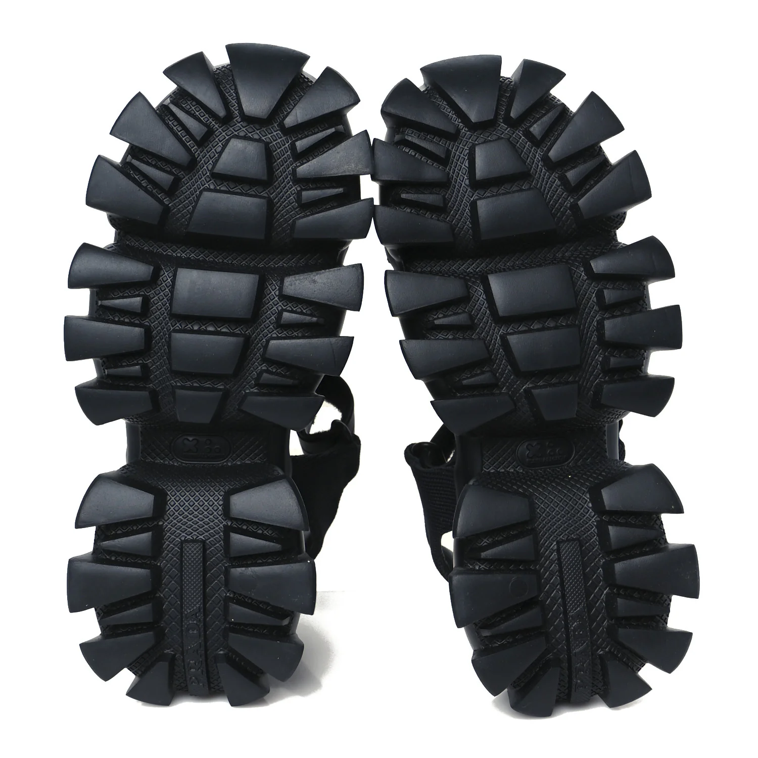 Nappa Logo Embossed Thunder Sole 50mm Sport Sandals 35.5 Black - Top Club