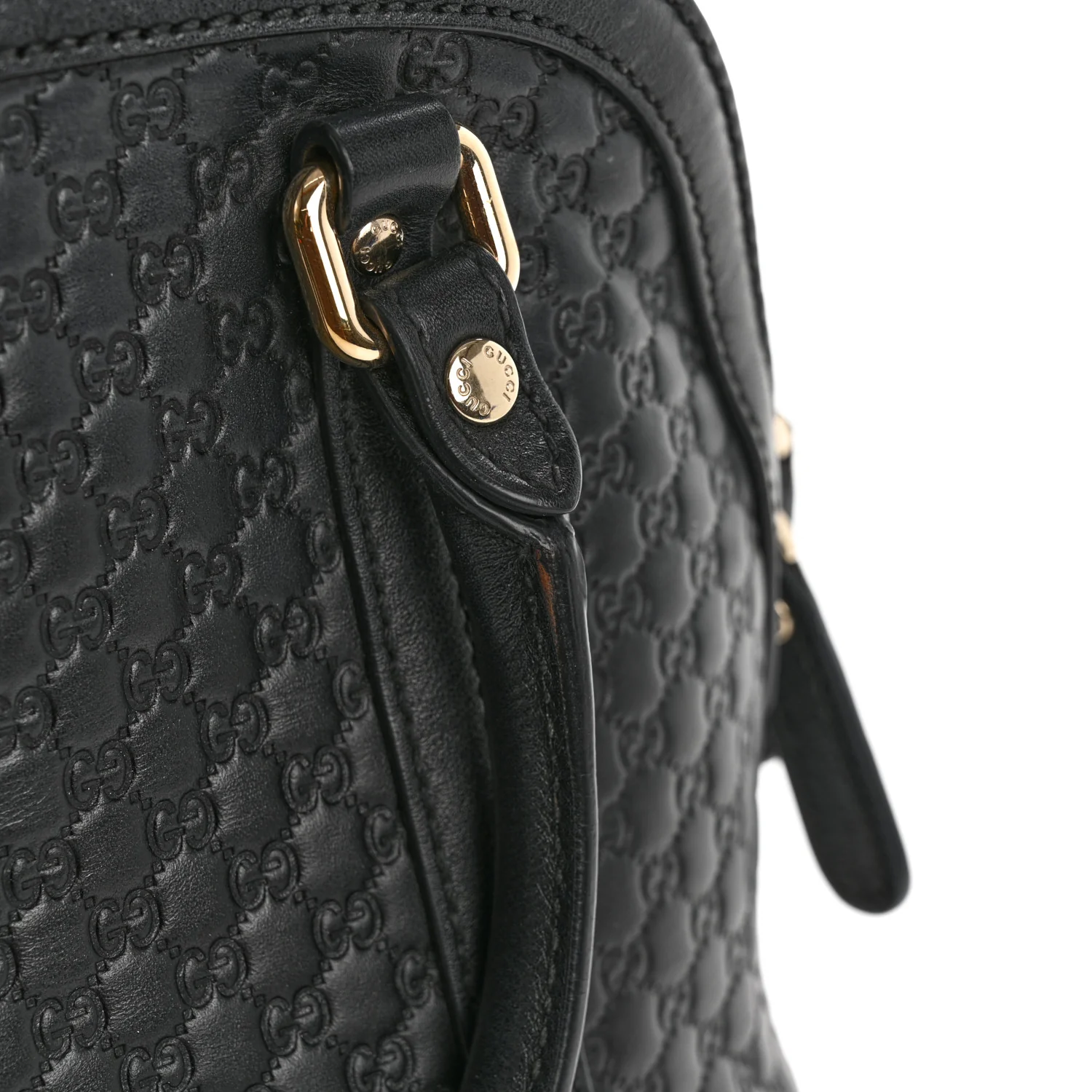 Microguccissima Mini Dome Bag Black - Top Club