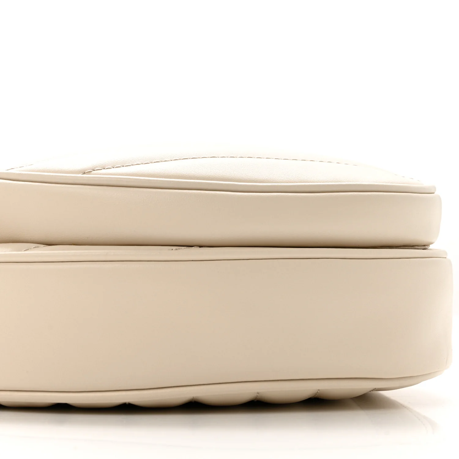 Calfskin Matelasse Diagonal Mini Interlocking G Heart Shoulder Bag Mystic White - Top Club