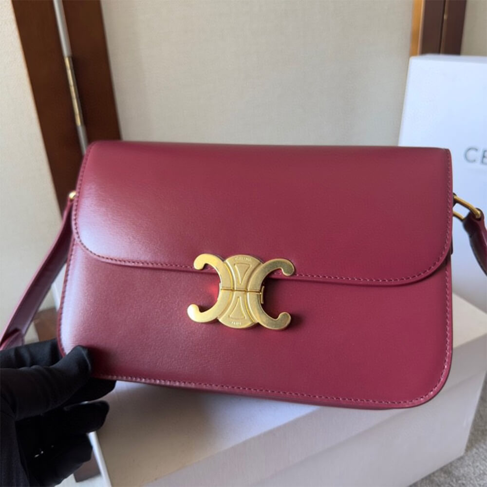 CELINE CLASSIQUE TRIOMPHE BAG in shiny calfskin(HIGH-END GRADE) - Top Club