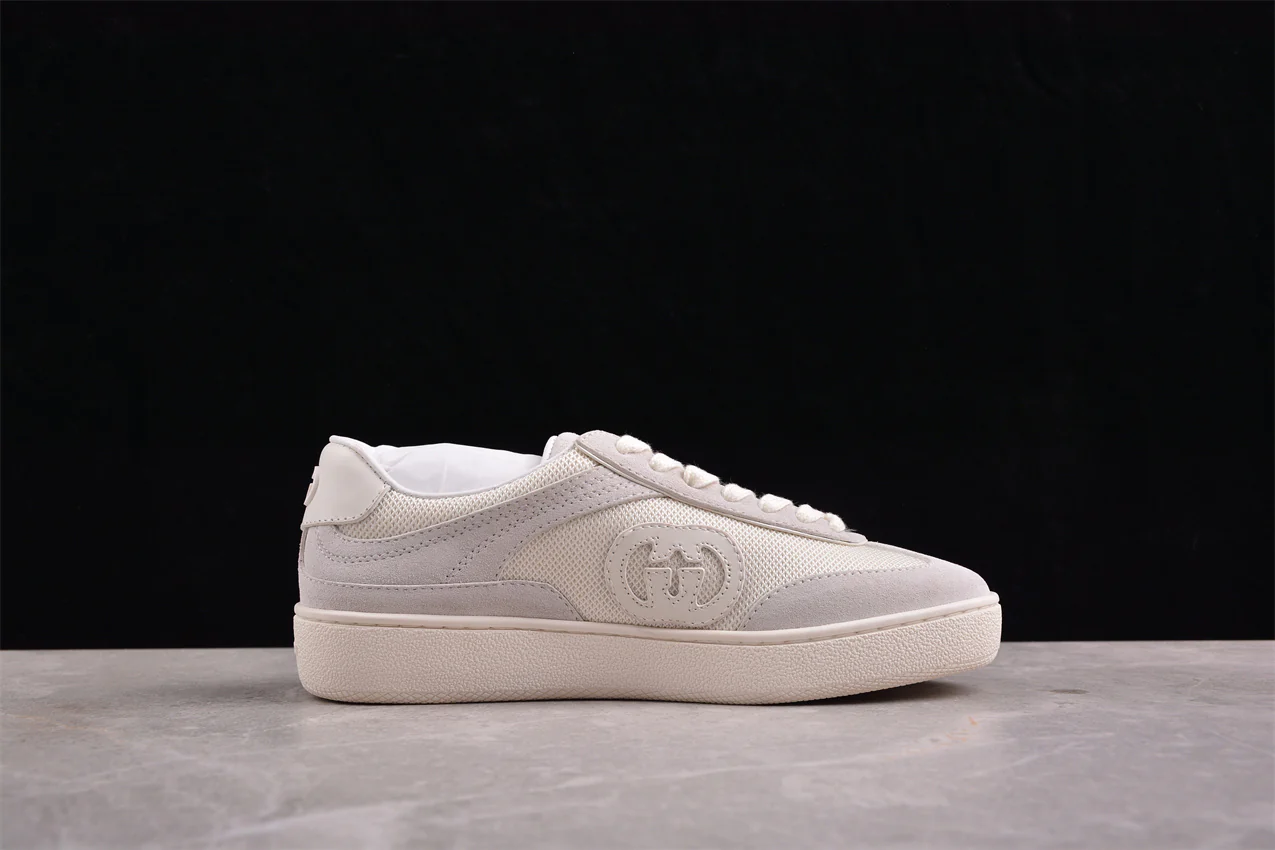 Women's Gucci G75 Trainer White Suede - Sneaker Replica Workshop