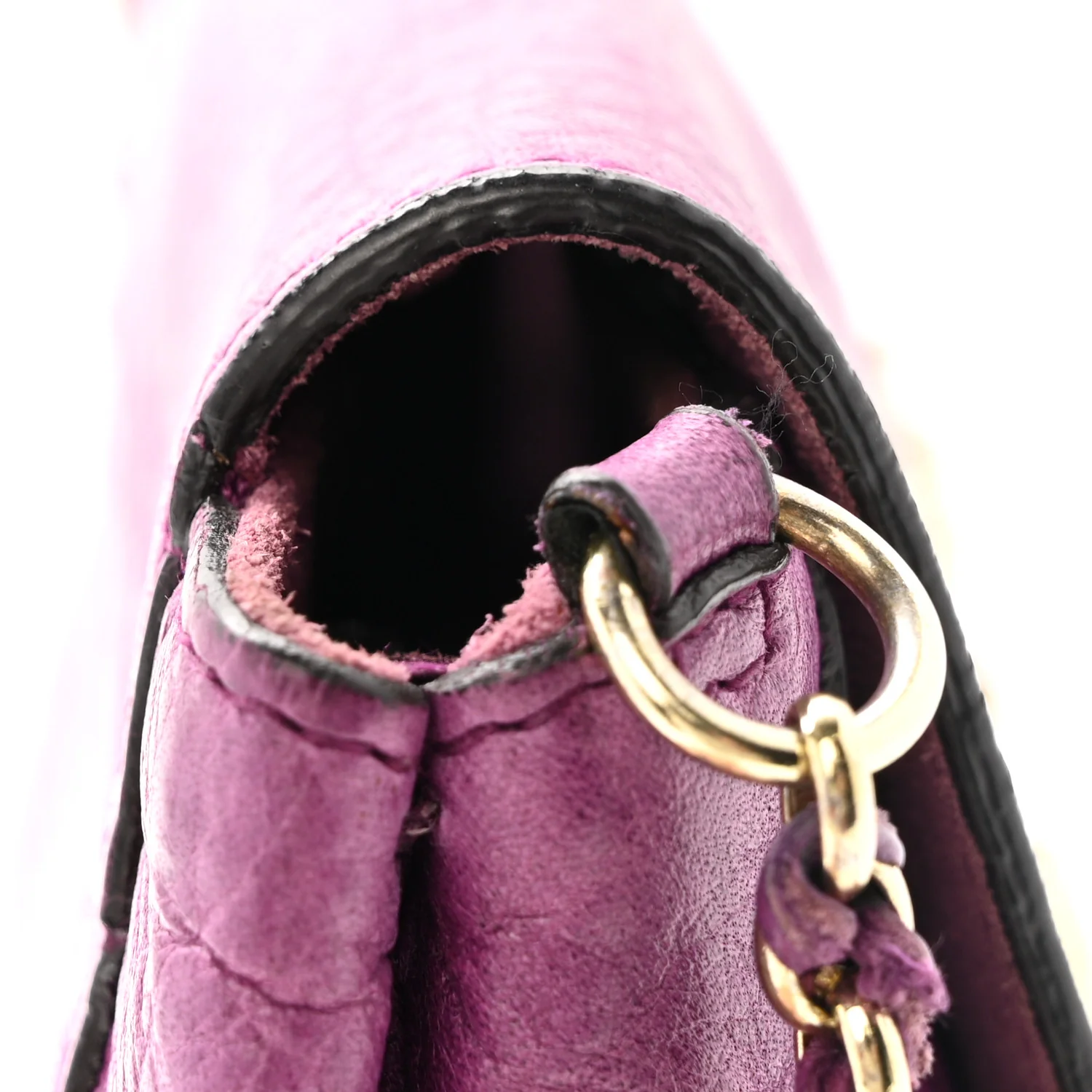 Heavy Grain Calfskin Small Margaret Crossbody Purple - Top Club