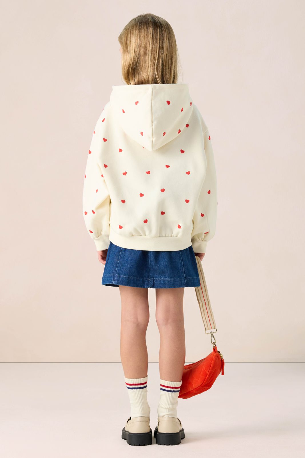 Witte hoodie met embroidery