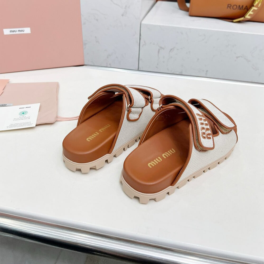 MiuMiu Canvas slides - Top Club