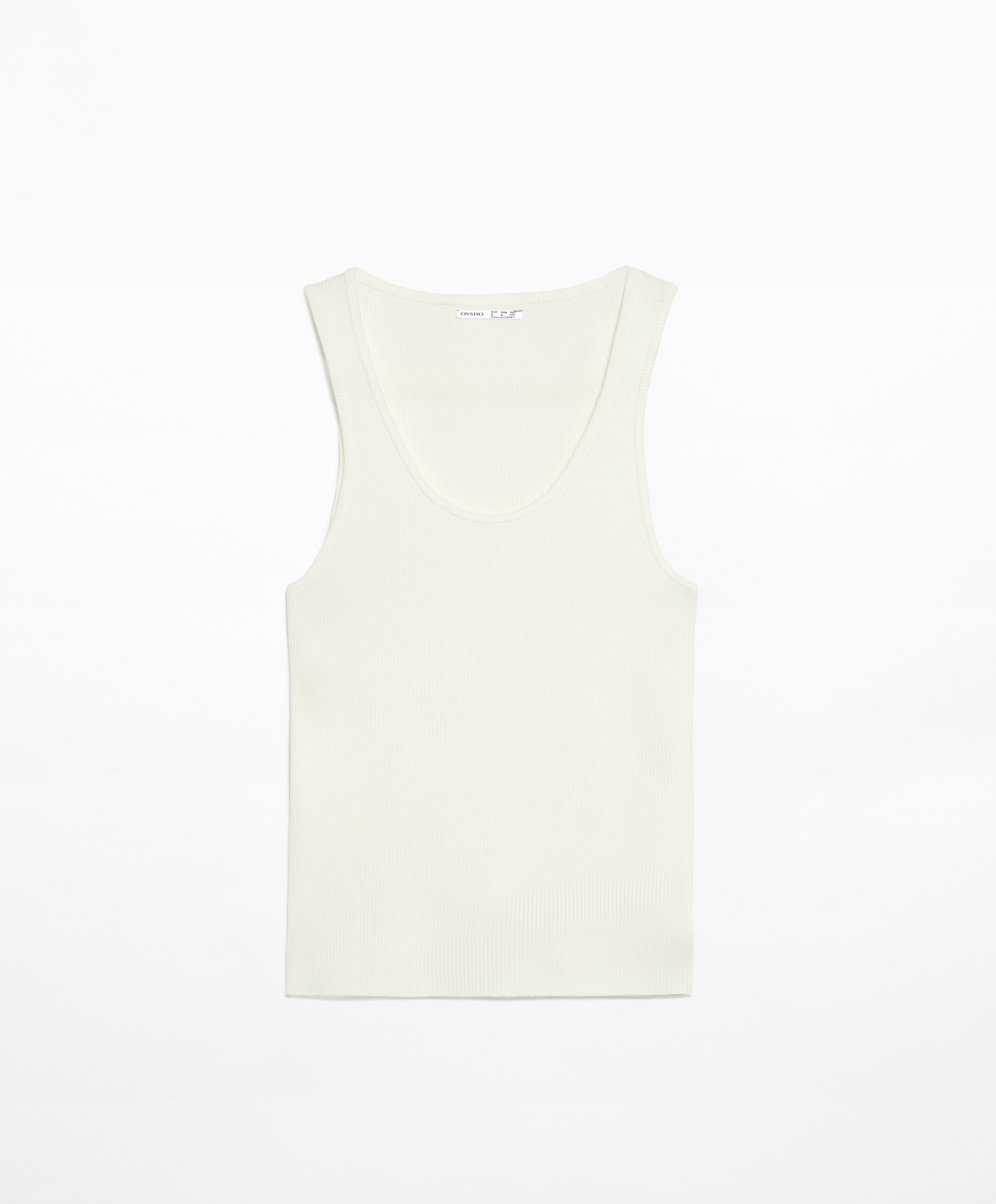OYSHO Knit sleeveless T-shirt
