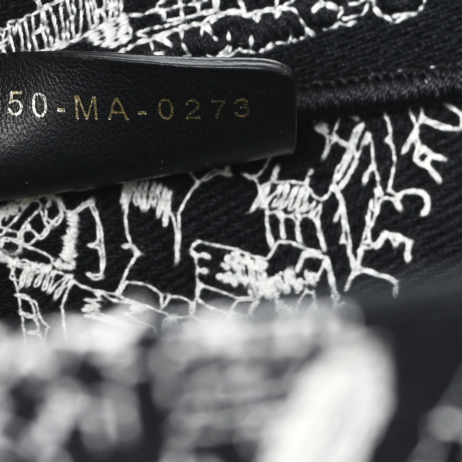 Canvas Embroidered Large Plan De Paris Book Tote Black White - Top Club