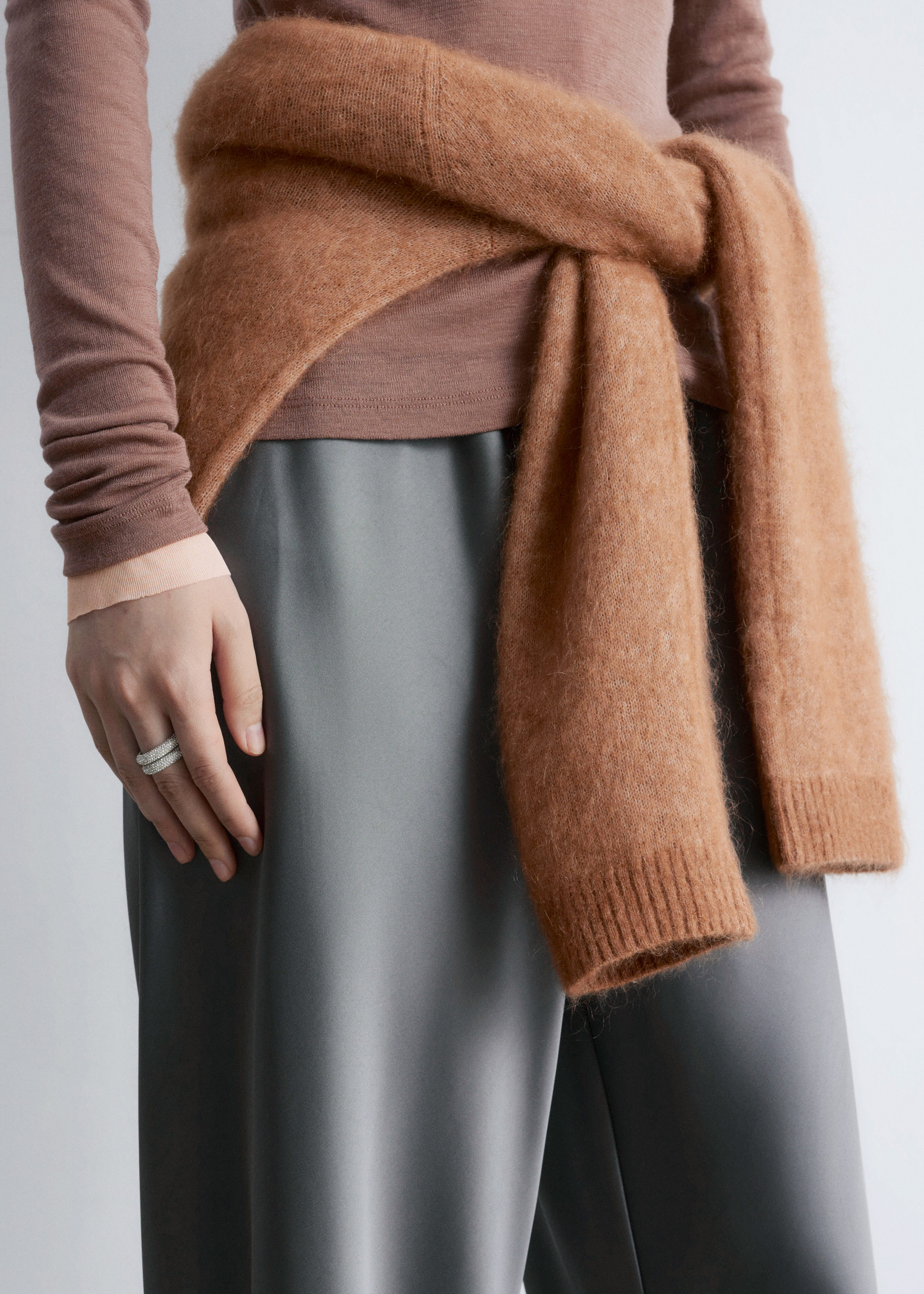 & Other Stories DRAWSTRING SATIN TROUSERS