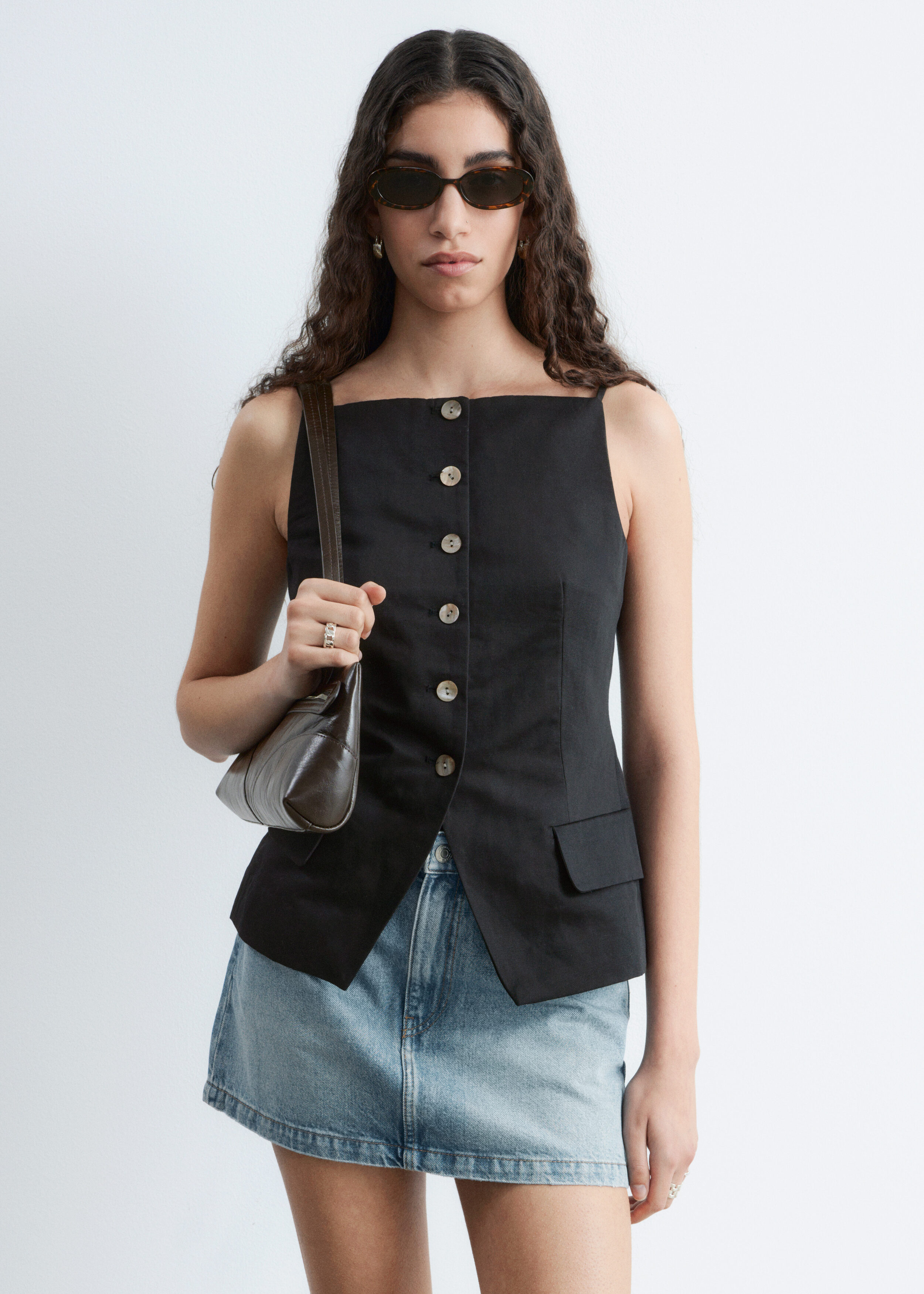 & Other Stories TAILORED VEST TOP