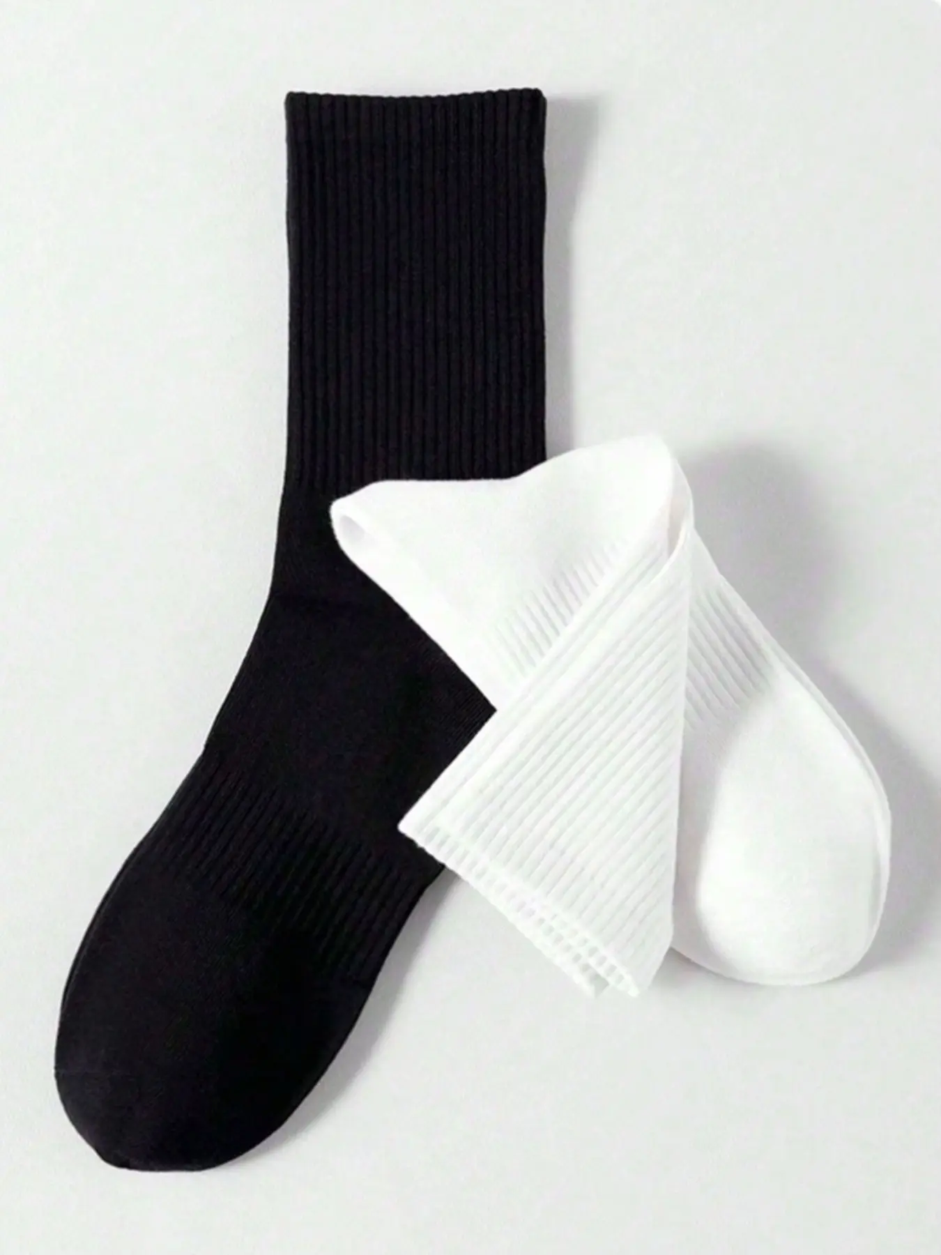 20 Pairs Unisex Polyester Crew High Ankle Socks, Sweat-Absorbent Anti-Odor Comfort Socks for Business Sports Daily Wear
