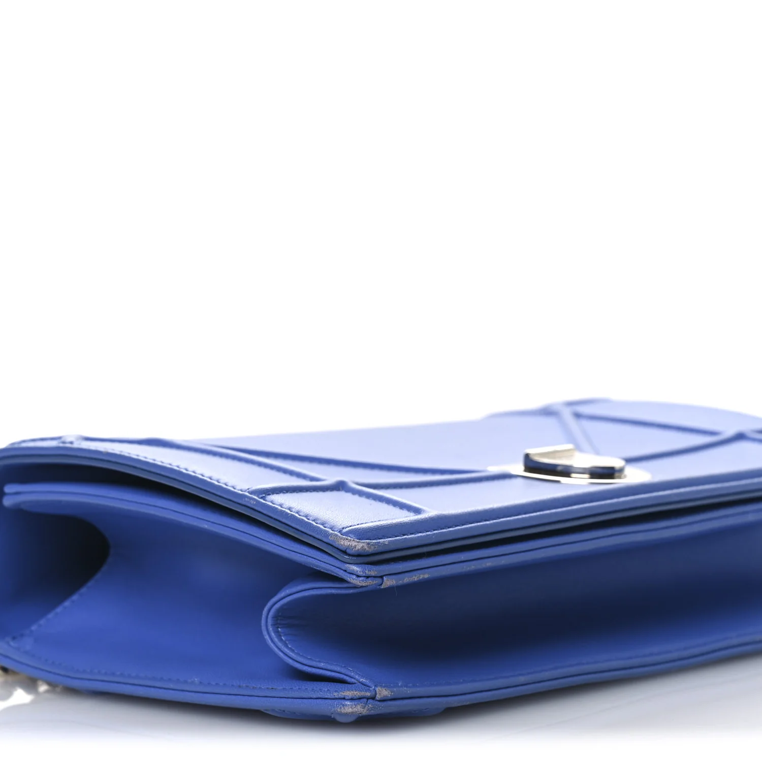 Smooth Calfskin Medium Diorama Flap Bag Blue - Top Club