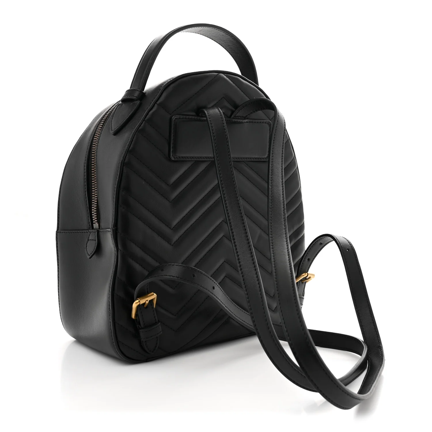 Calfskin Matelasse GG Marmont Dome Backpack Black