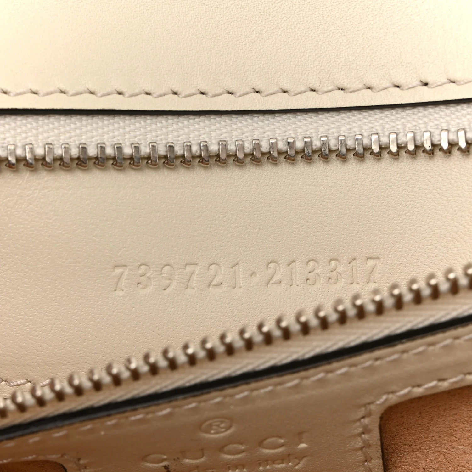 Senna Calfskin Petite GG Top Handle Shoulder Bag Mystic White - Top Club