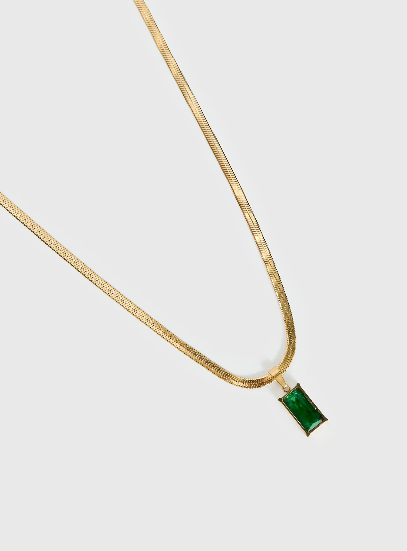 Seeley Snake Chain Pendant Necklace Gold