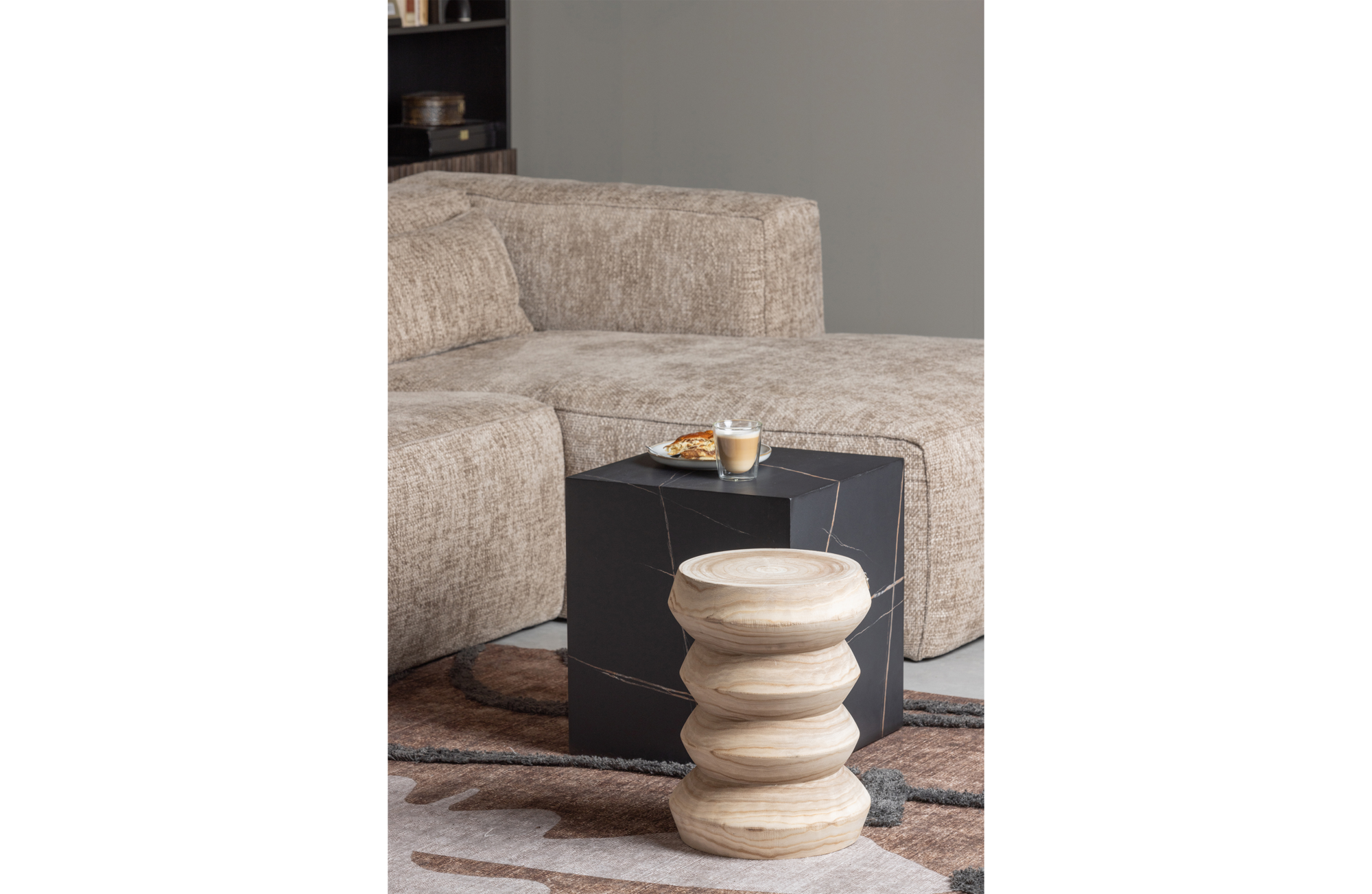 WOOOD kruk Babs hout naturel Babs kruk hout naturel 41XØ31CM