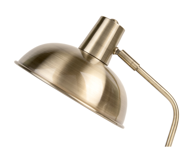 Table lamp Hood brushed gold plated iron