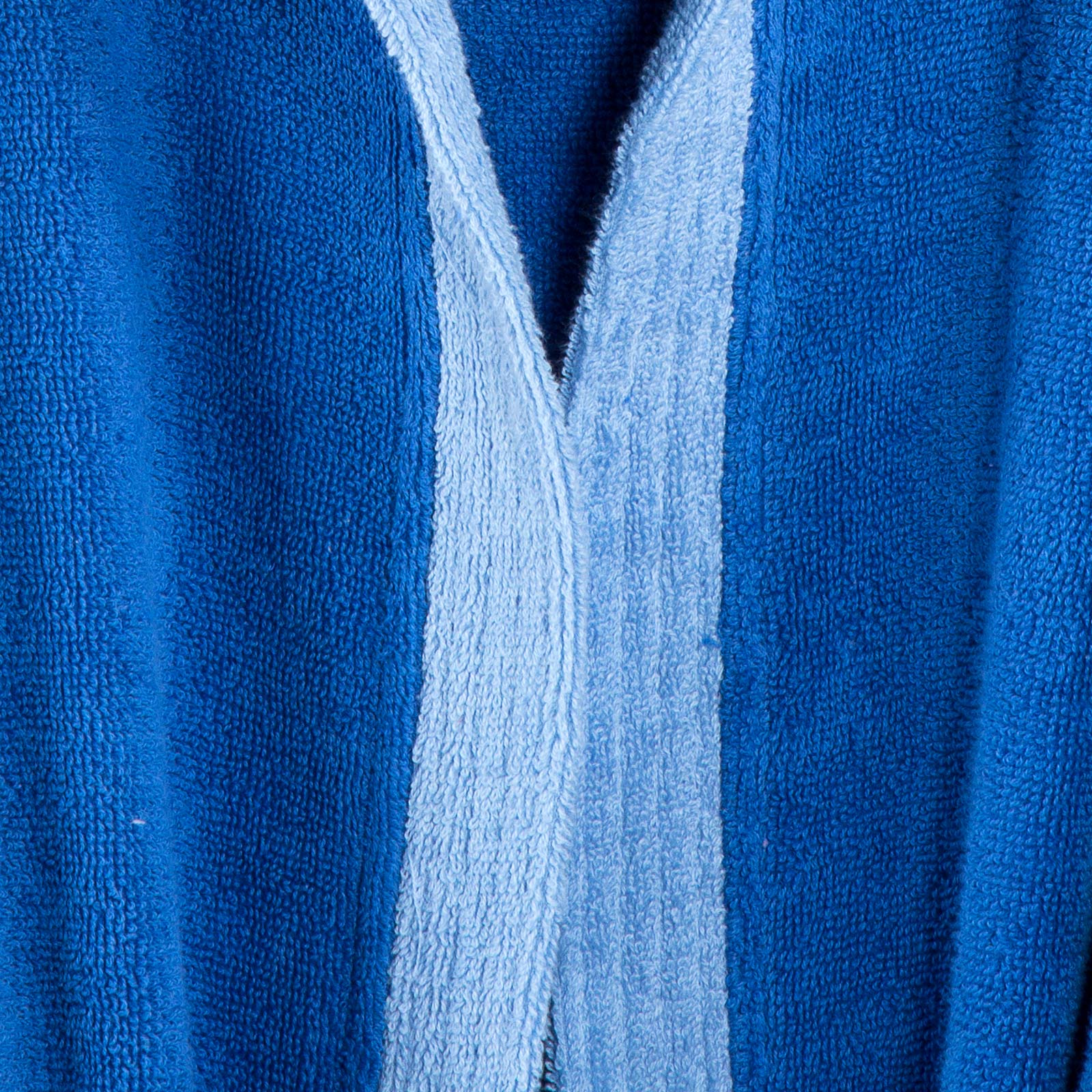 Accappatoio Con Cappuccio In Cotone Young 4/6 Anni Blu Spugnissima