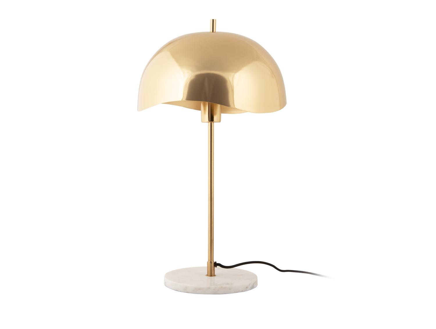 Table lamp Waved Dome brushed gold plated
