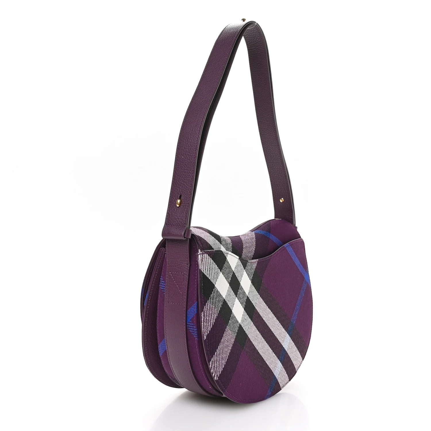 Jacquard Check Medium Rocking Horse Crossbody Pansy - Top Club