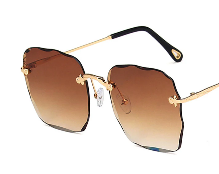 Trendy Square Frameless Sunglasses - Polygonal Style - XYPARS