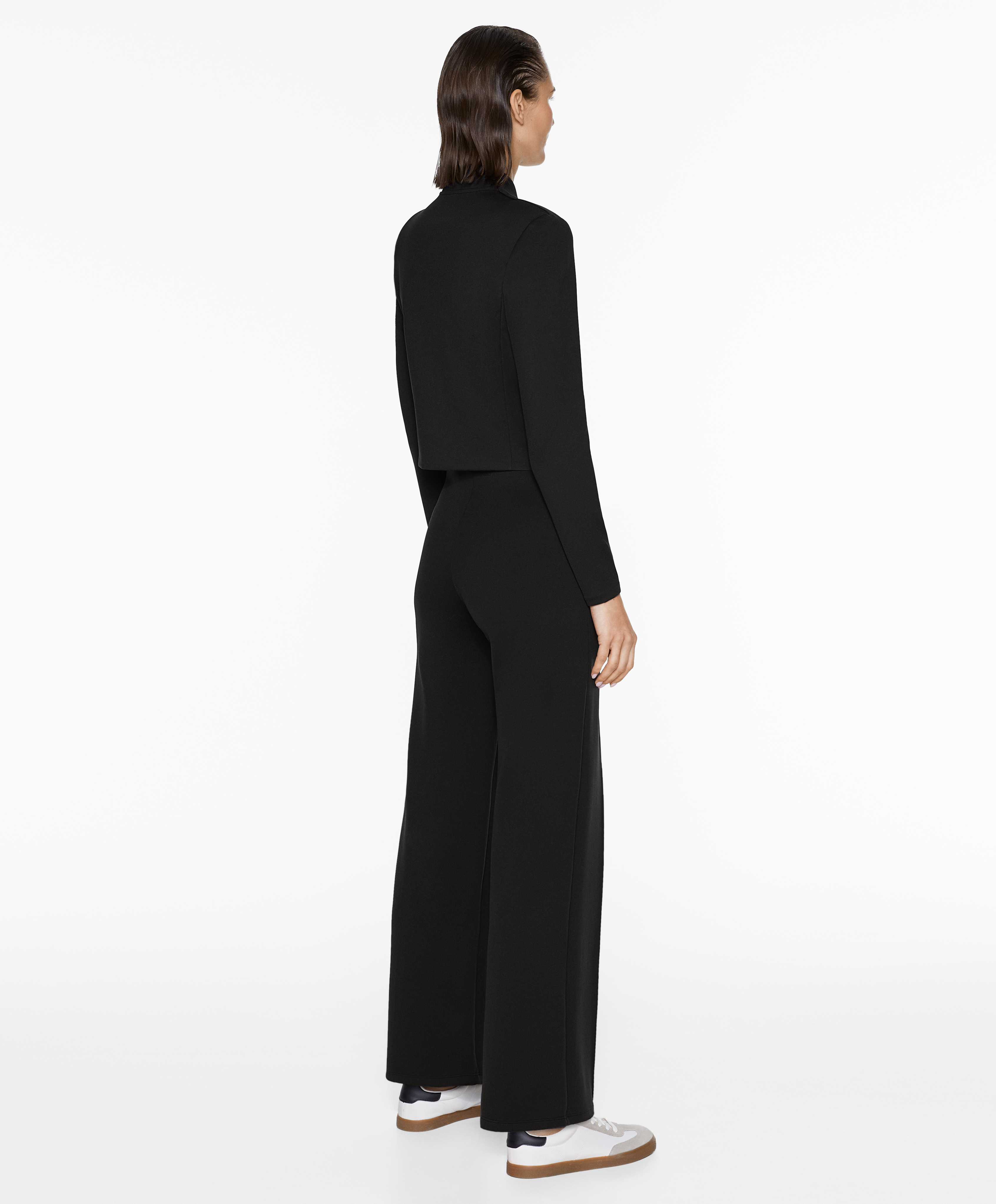 OYSHO Neoprene-effect straight-leg trousers
