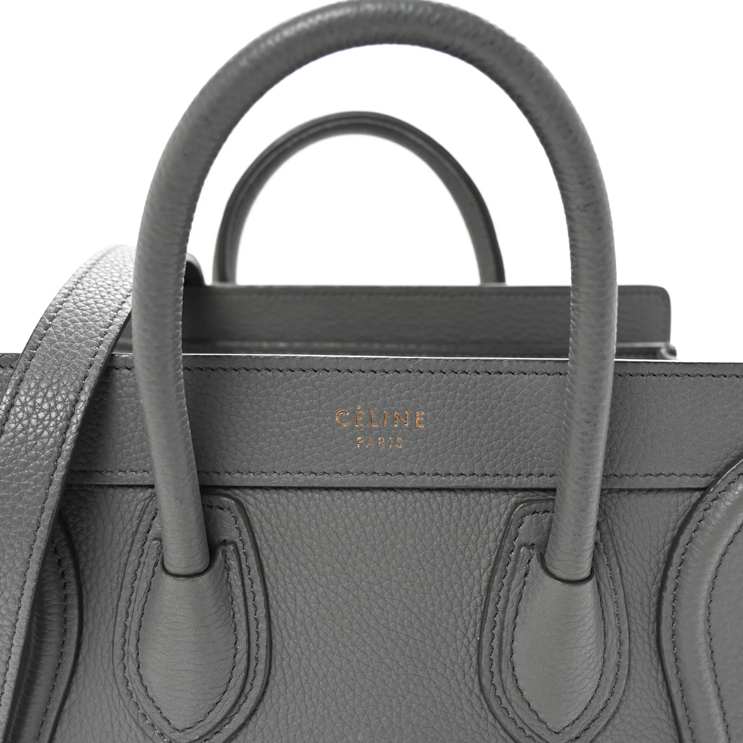 Baby Drummed Calfskin Nano Luggage Kohl - Top Club