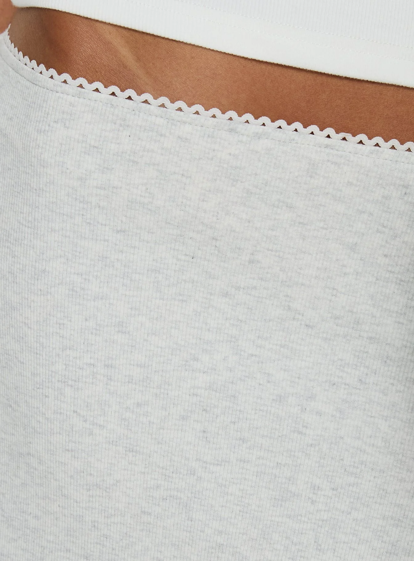 Baseline Rib Midi Skirt Grey Marle