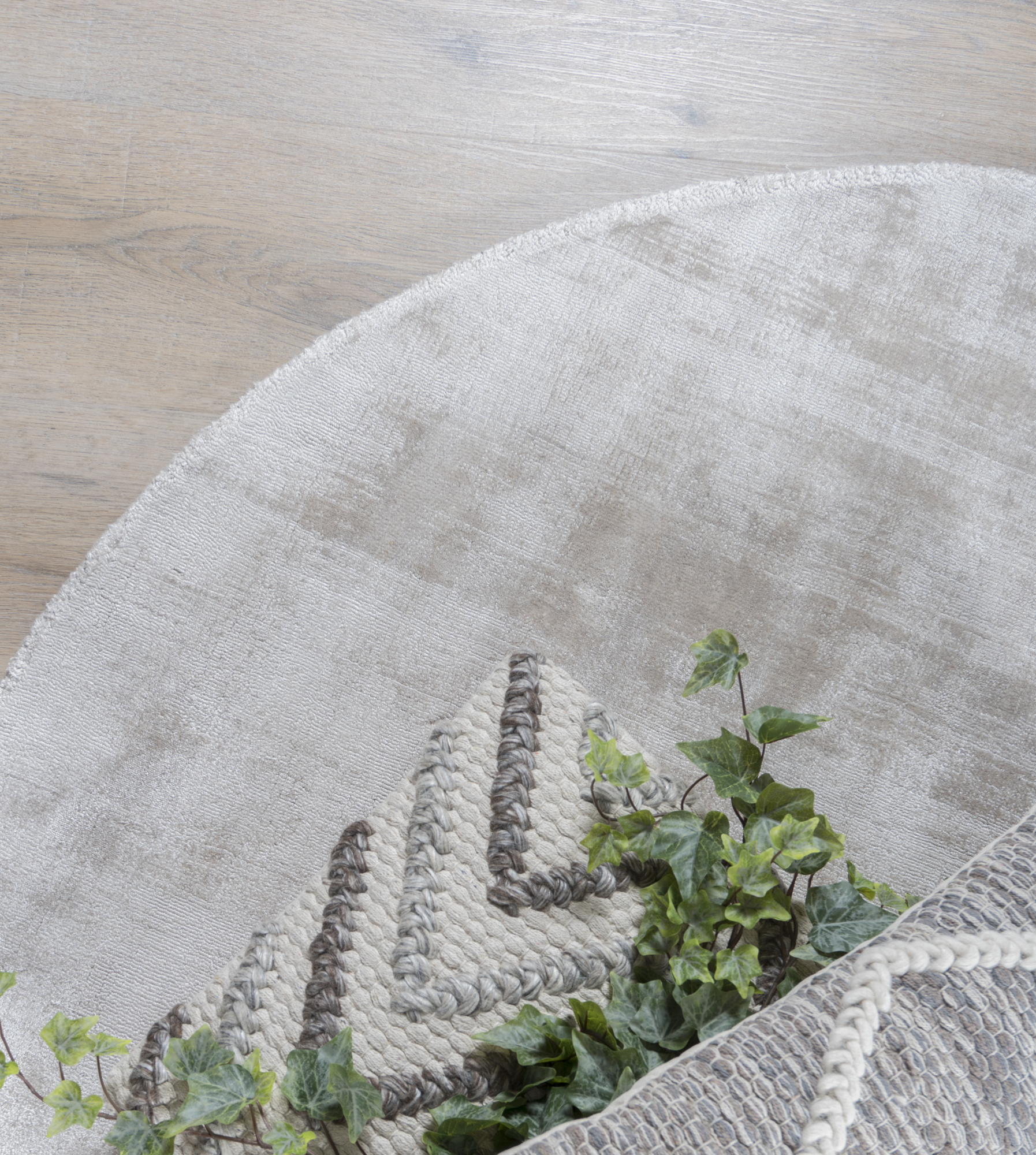 Viscose Rond Light Grey ø150 cm