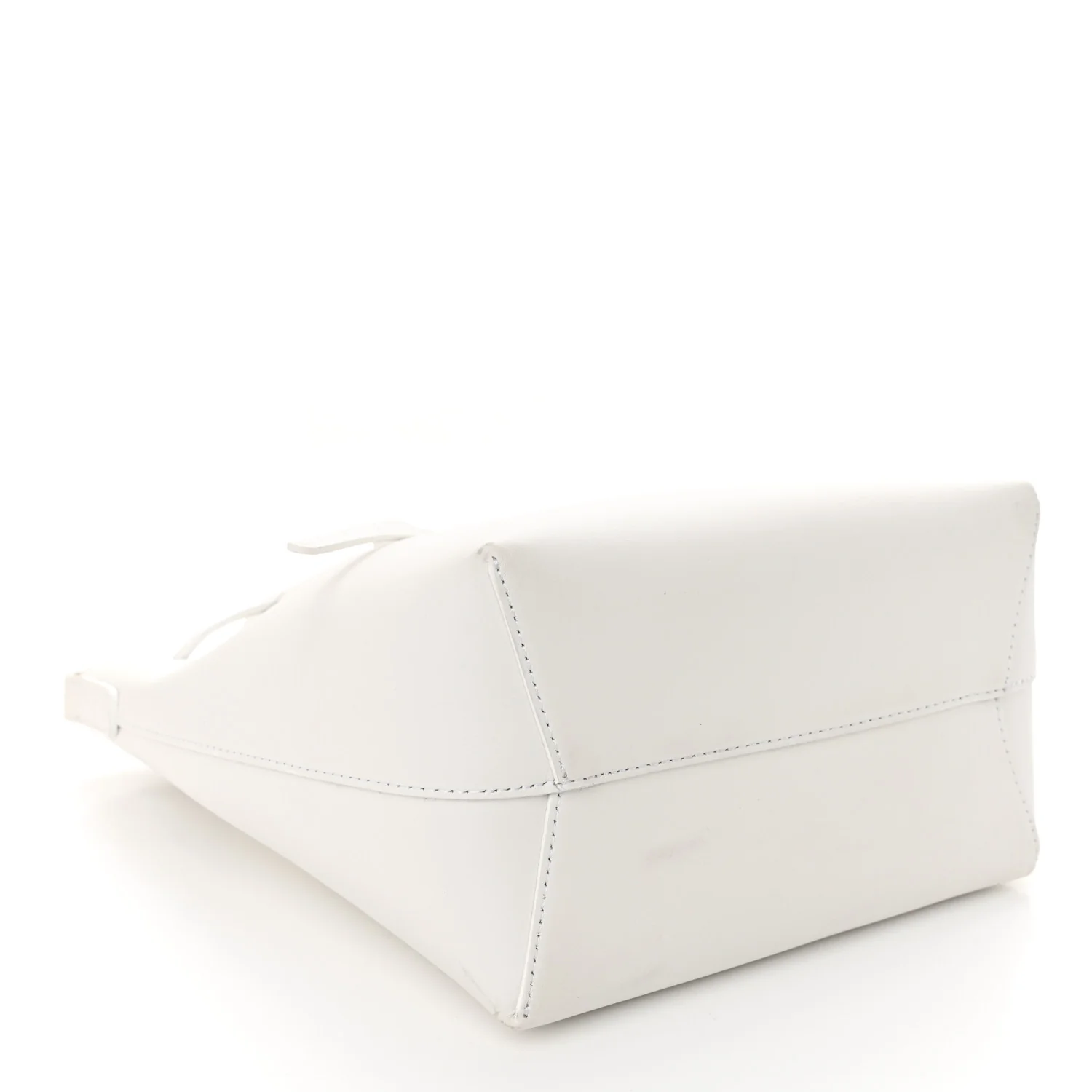 Calfskin Mini Bucket Bag White - Top Club