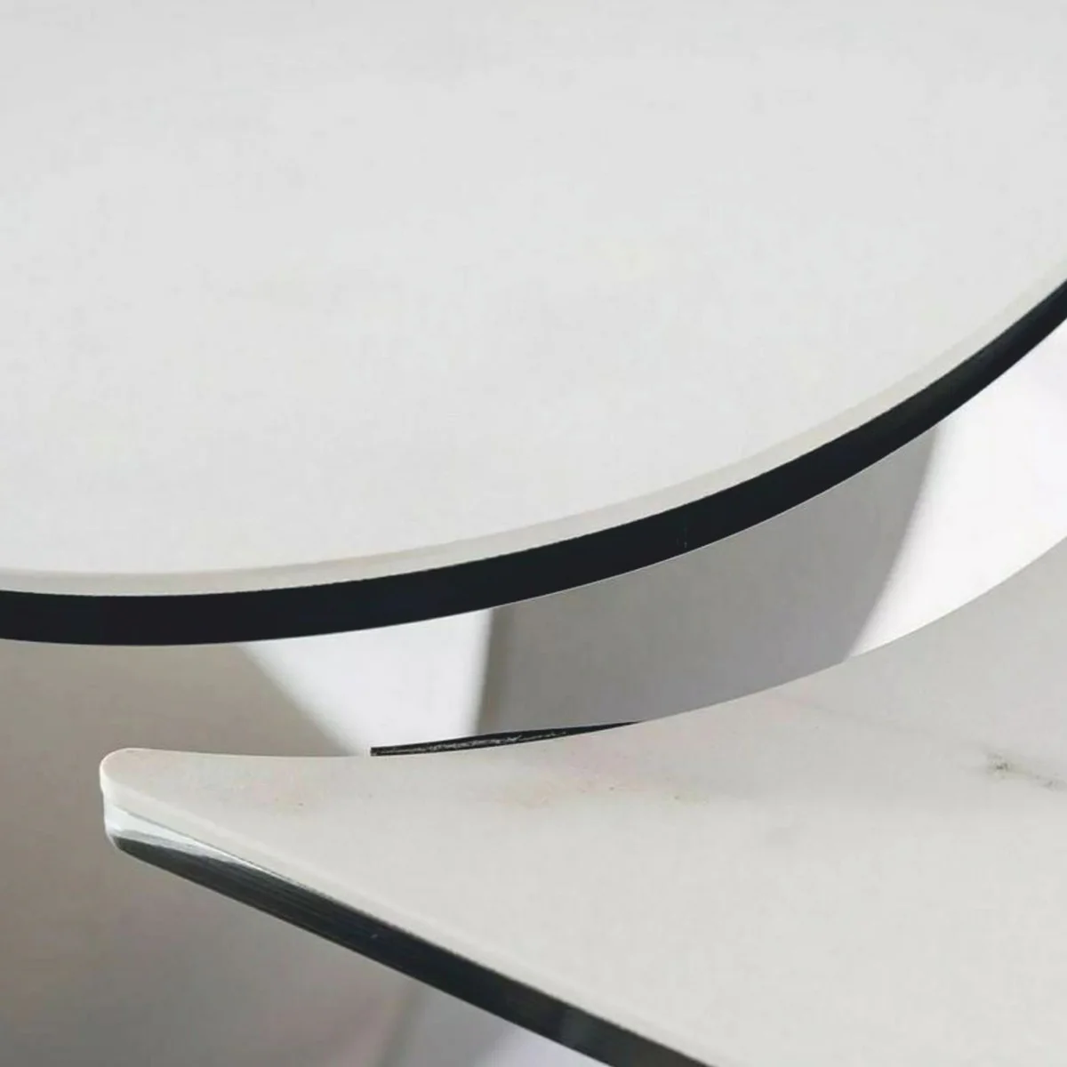 Luxury dining table white / amber / brass 160-240 cm - extendable