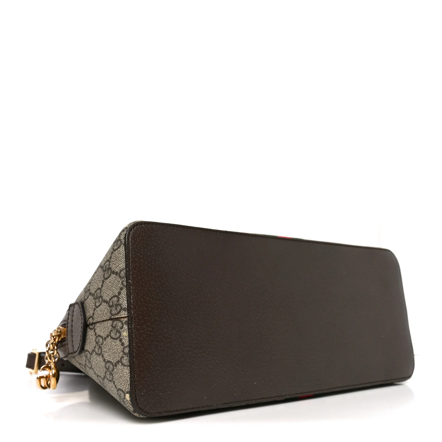 GG Supreme Monogram Web Medium Ophidia Top Handle Dome Bag Brown - Top Club