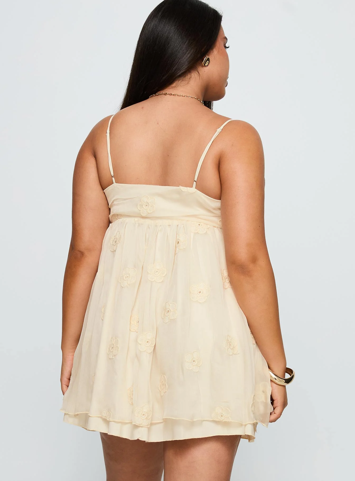 Sparks Fly Mini Dress Cream Curve