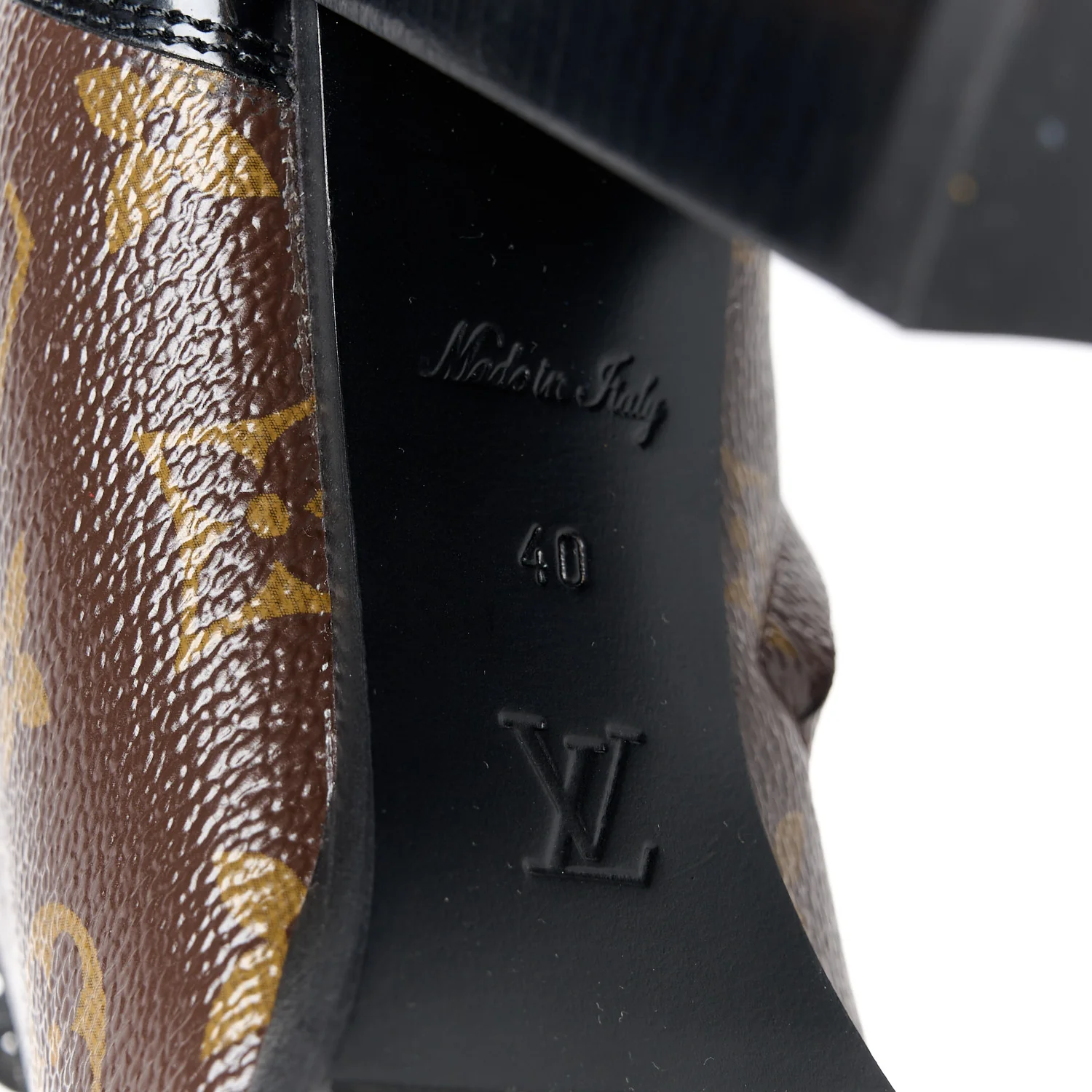 Patent Calfskin Monogram Star Trail Ankle Boots 40 Black - Top Club