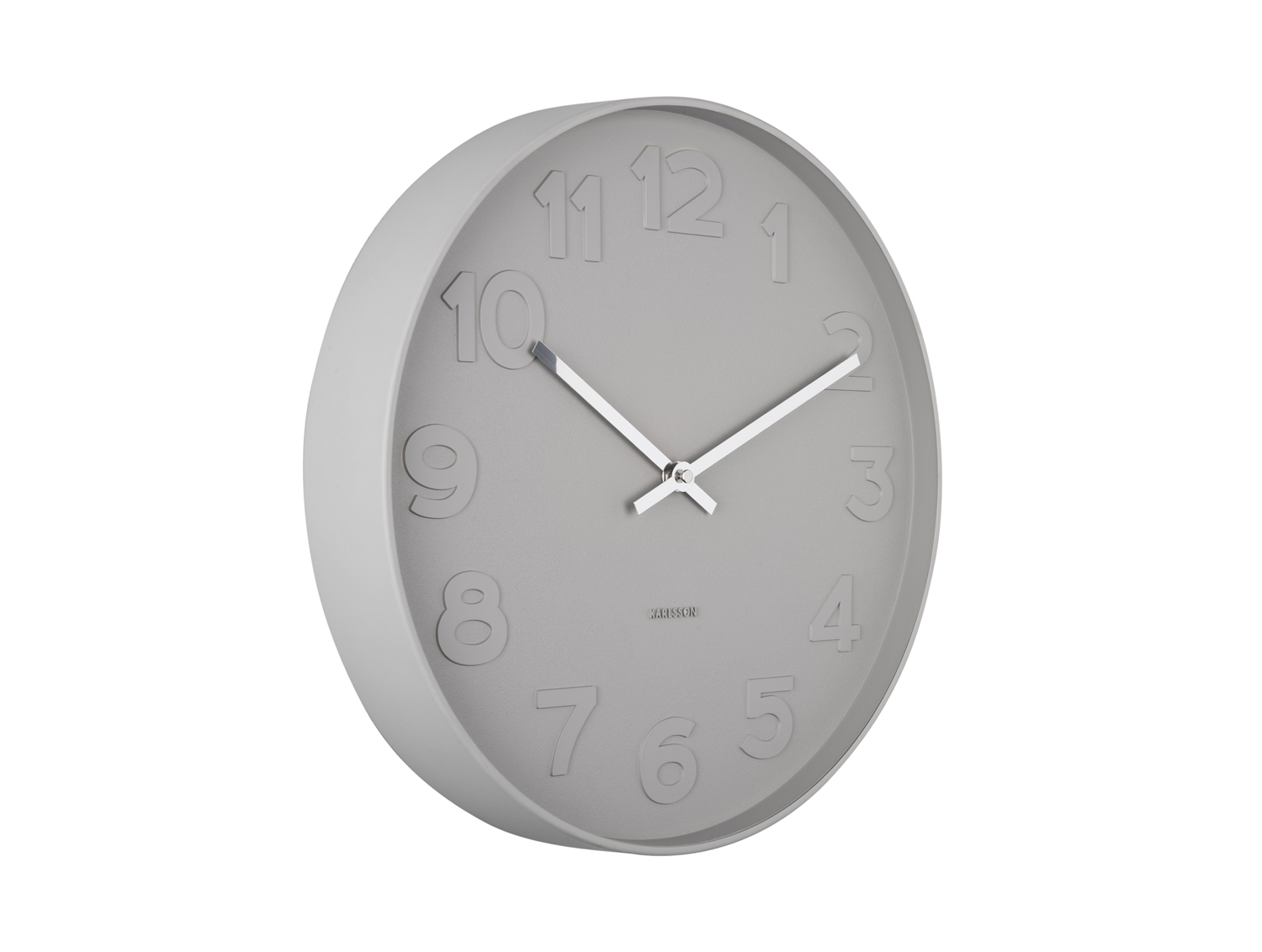 Wall clock Mr. Grey numbers, warm grey