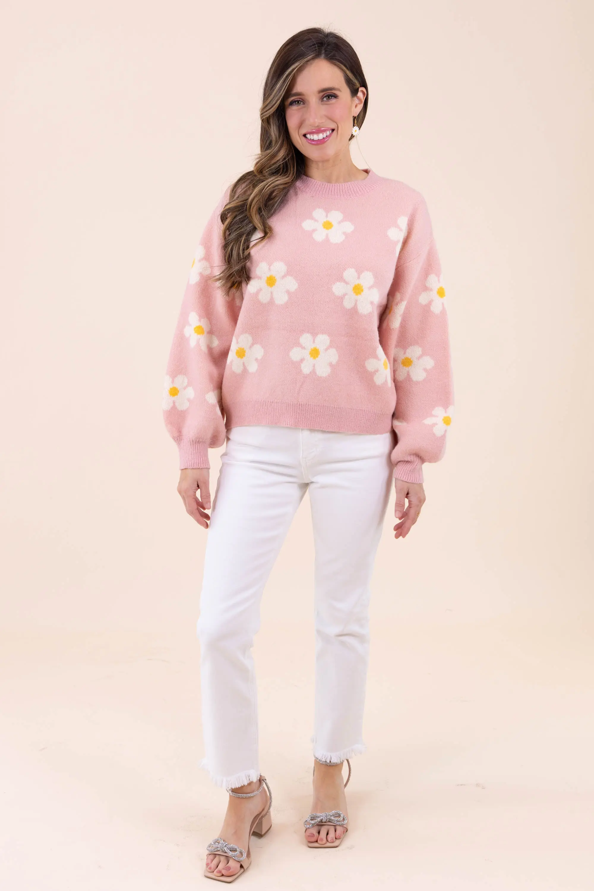 Let's Just Stay Floral Sweater - ALJEGJ