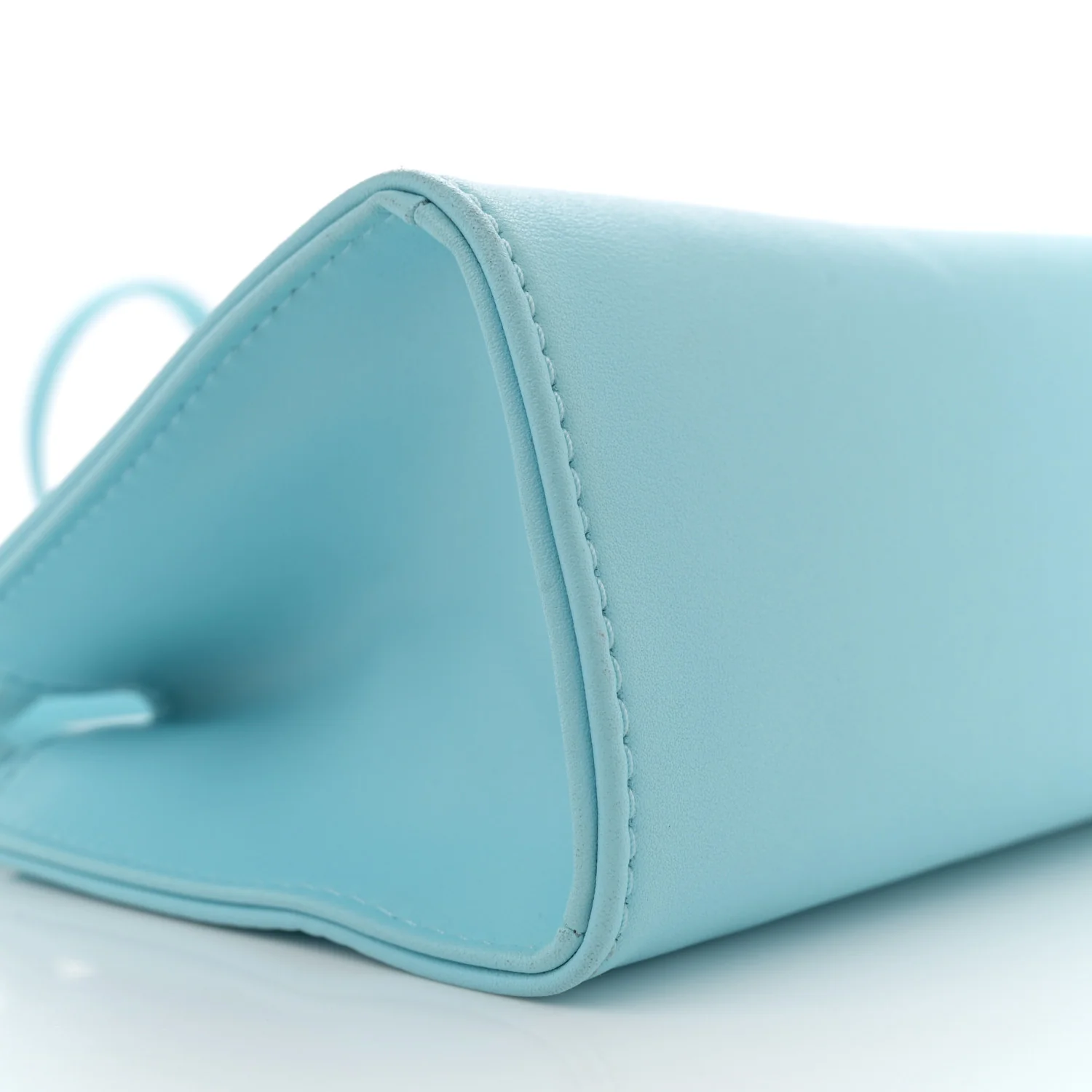 Vegan Leather Small Shopping Bag Pool Blue - Top Club