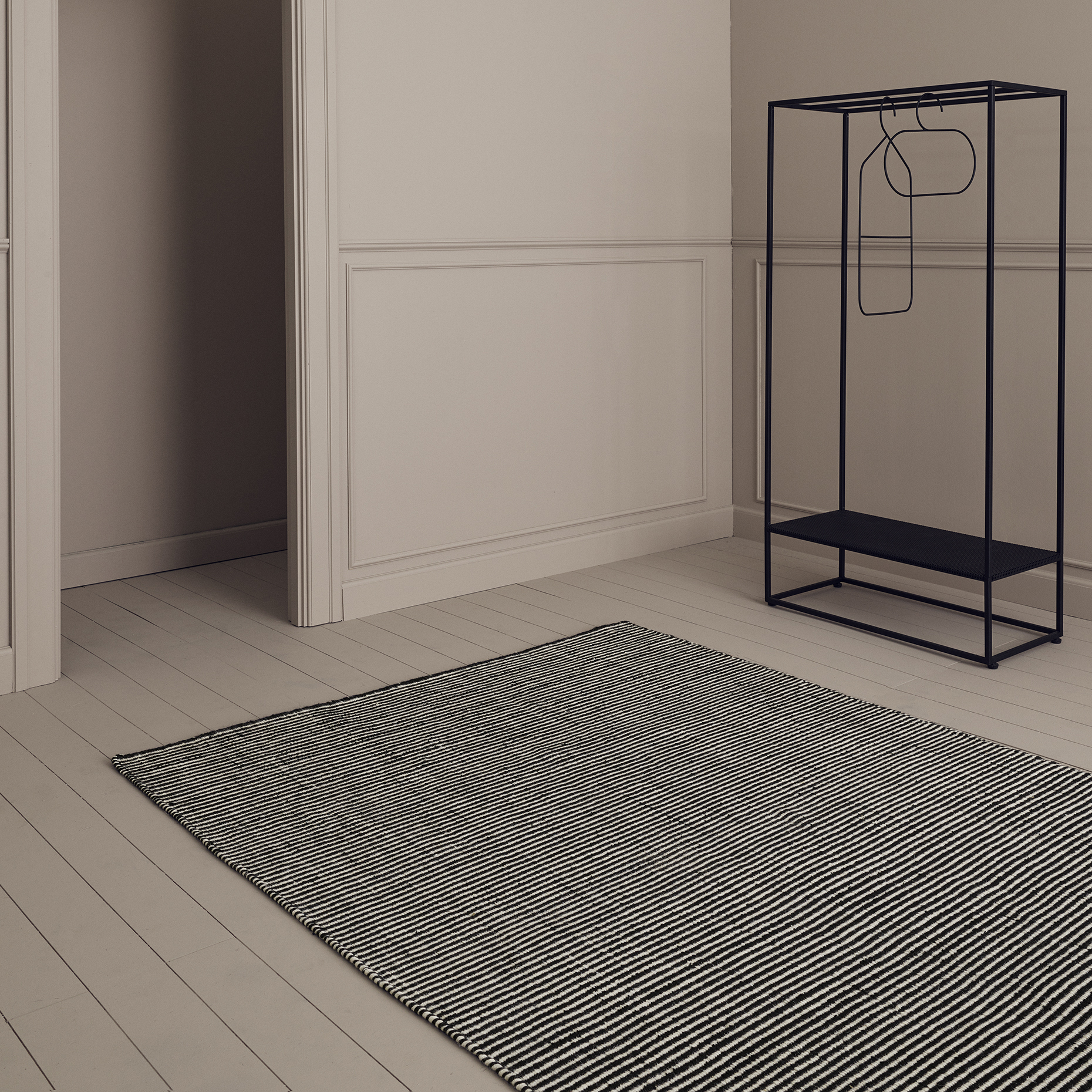 Vloerkleed Ajo 170x240 cm zwart