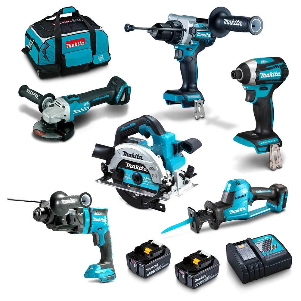 MAKITA 18V 6 pieces 2 x 5.0Ah combo kit DLX6125TX1
